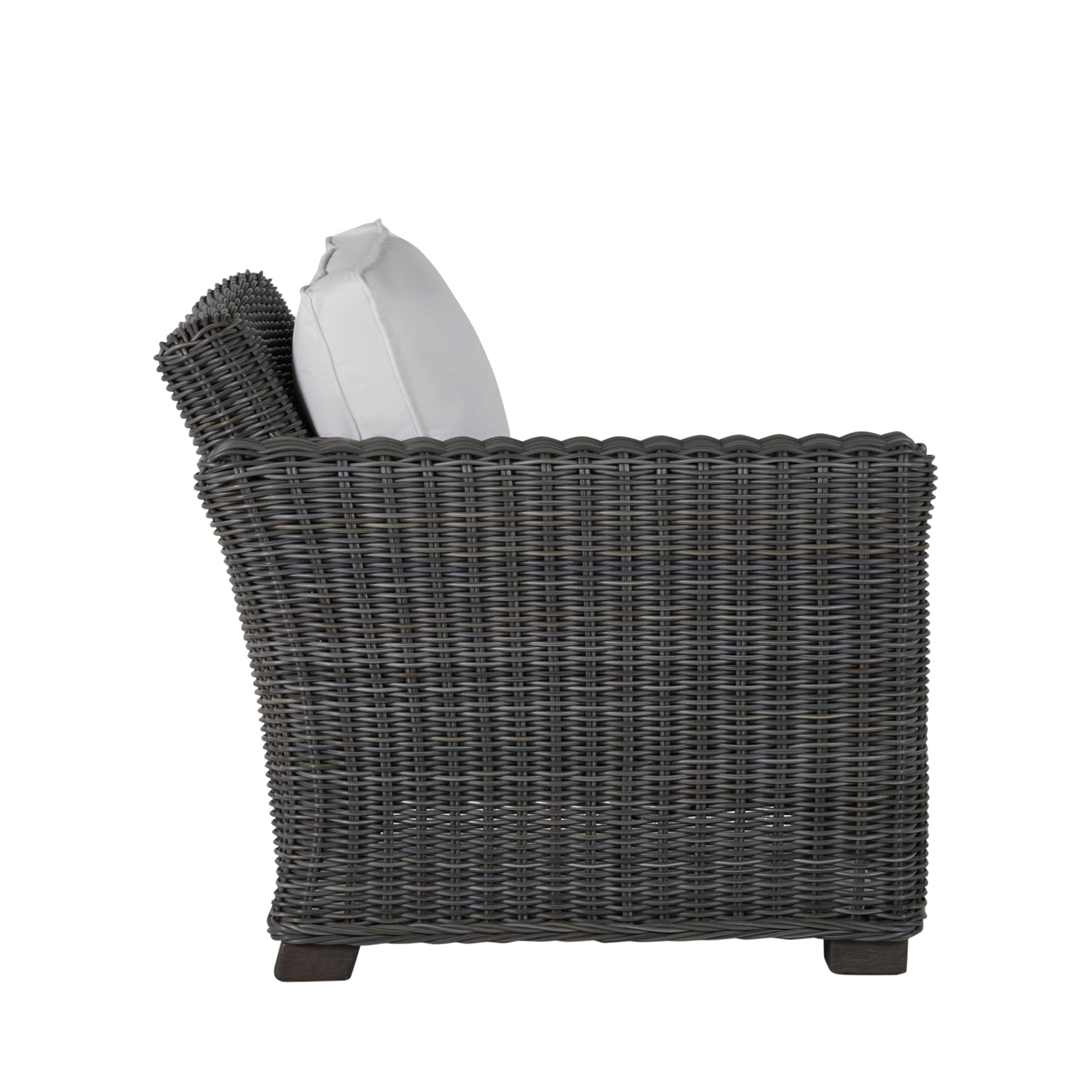 Rustic Resin Wicker Outdoor LAF Sectional Sofa