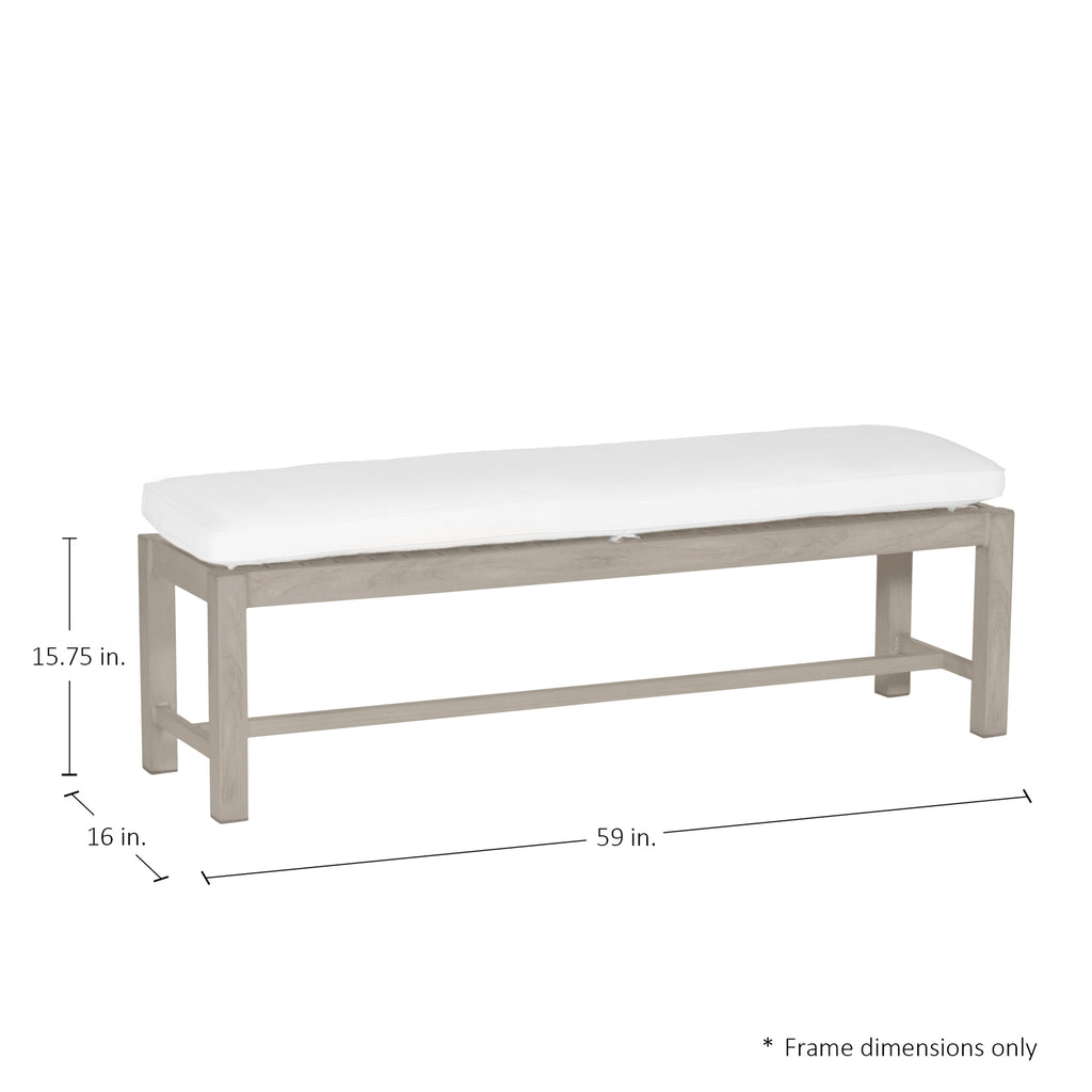 Club Teak Backless Outdoor Bench