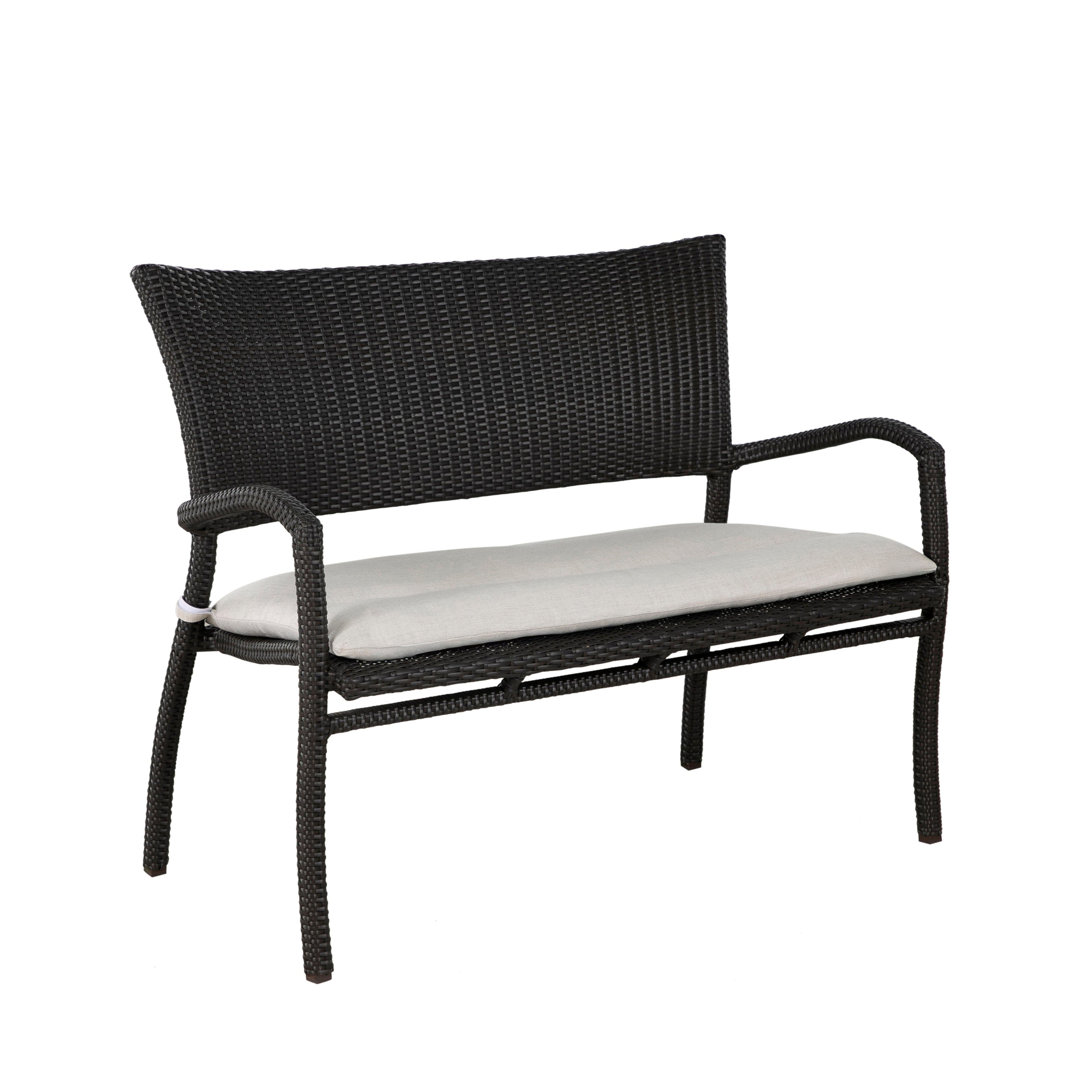 Skye N-Dura Resin Wicker Outdoor Woven Bench