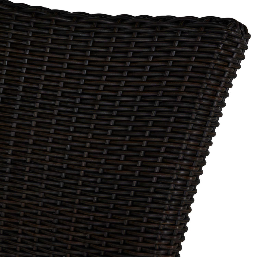 Rustic Woven Resin Wicker Outdoor Side Chair