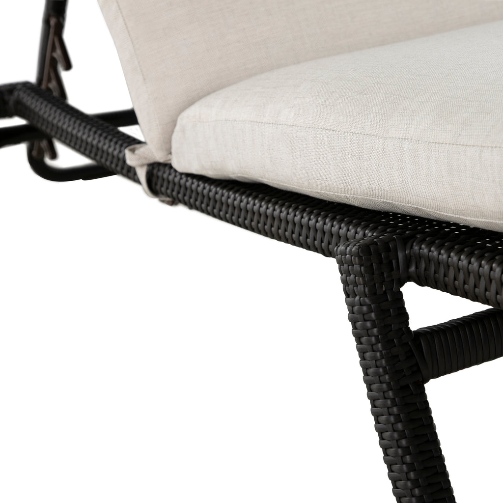 Skye Wicker Outdoor Armless Chaise Lounge