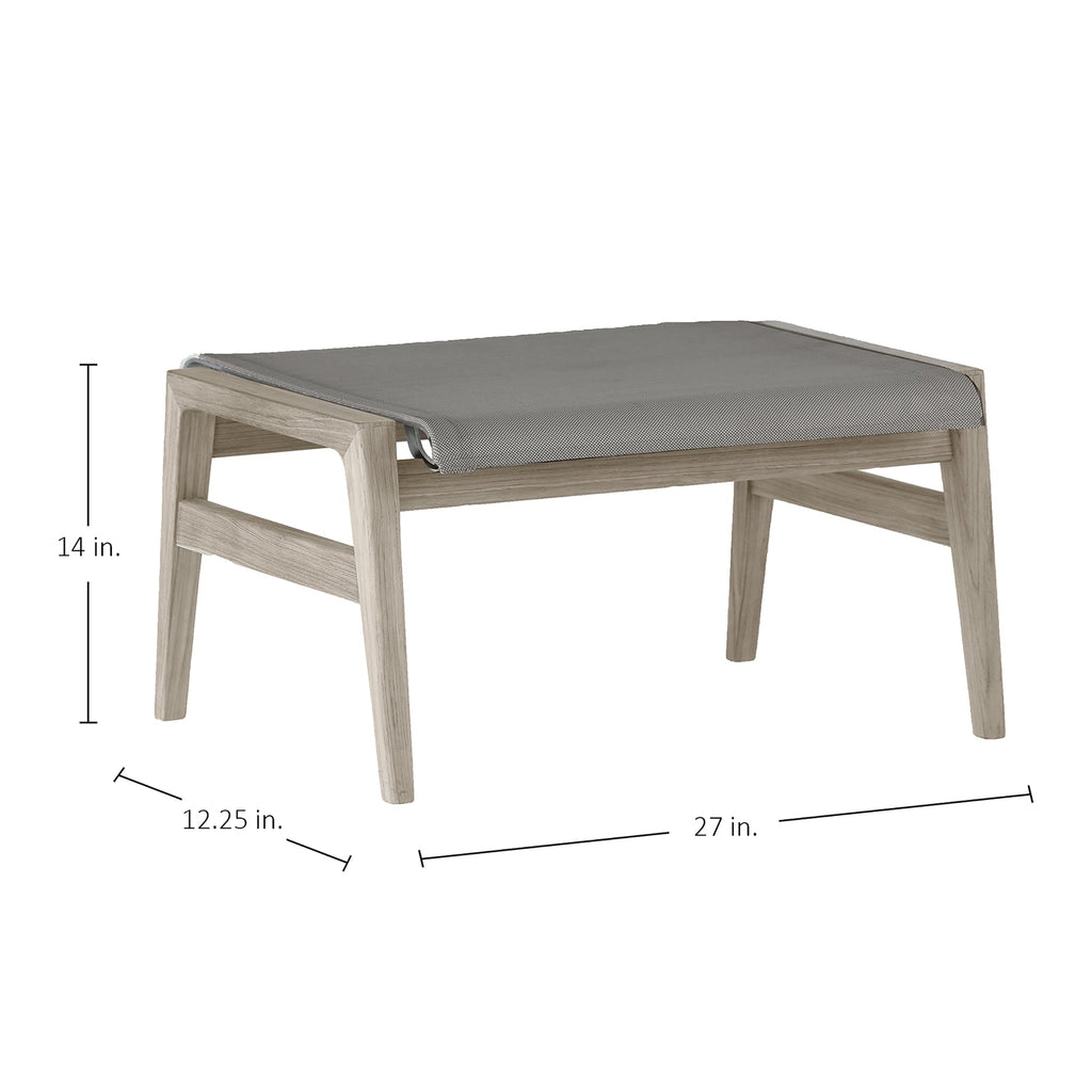 Coast Teak Outdoor Woven Ottoman
