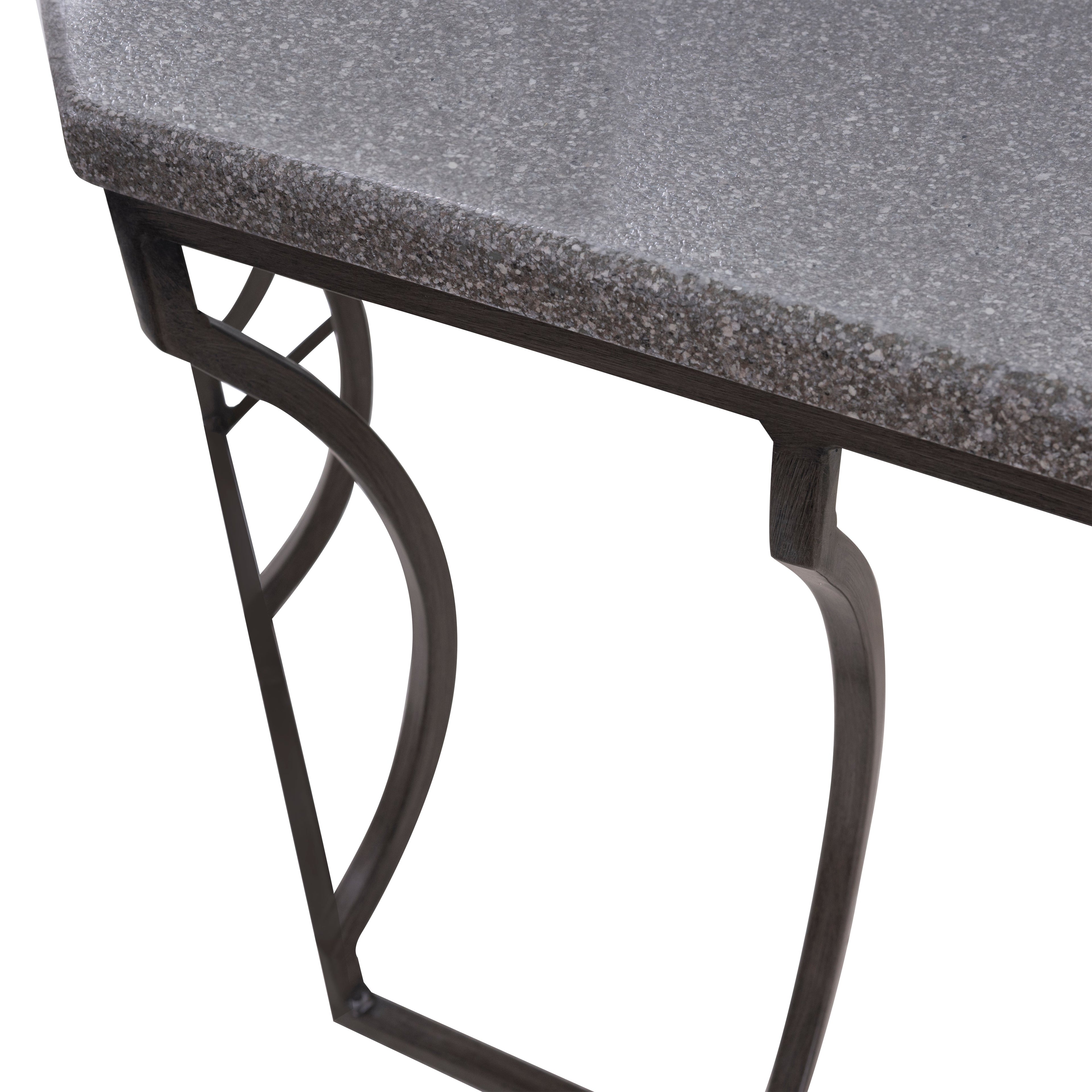 Audrey Wrought Iron Octagonal Outdoor Coffee Table