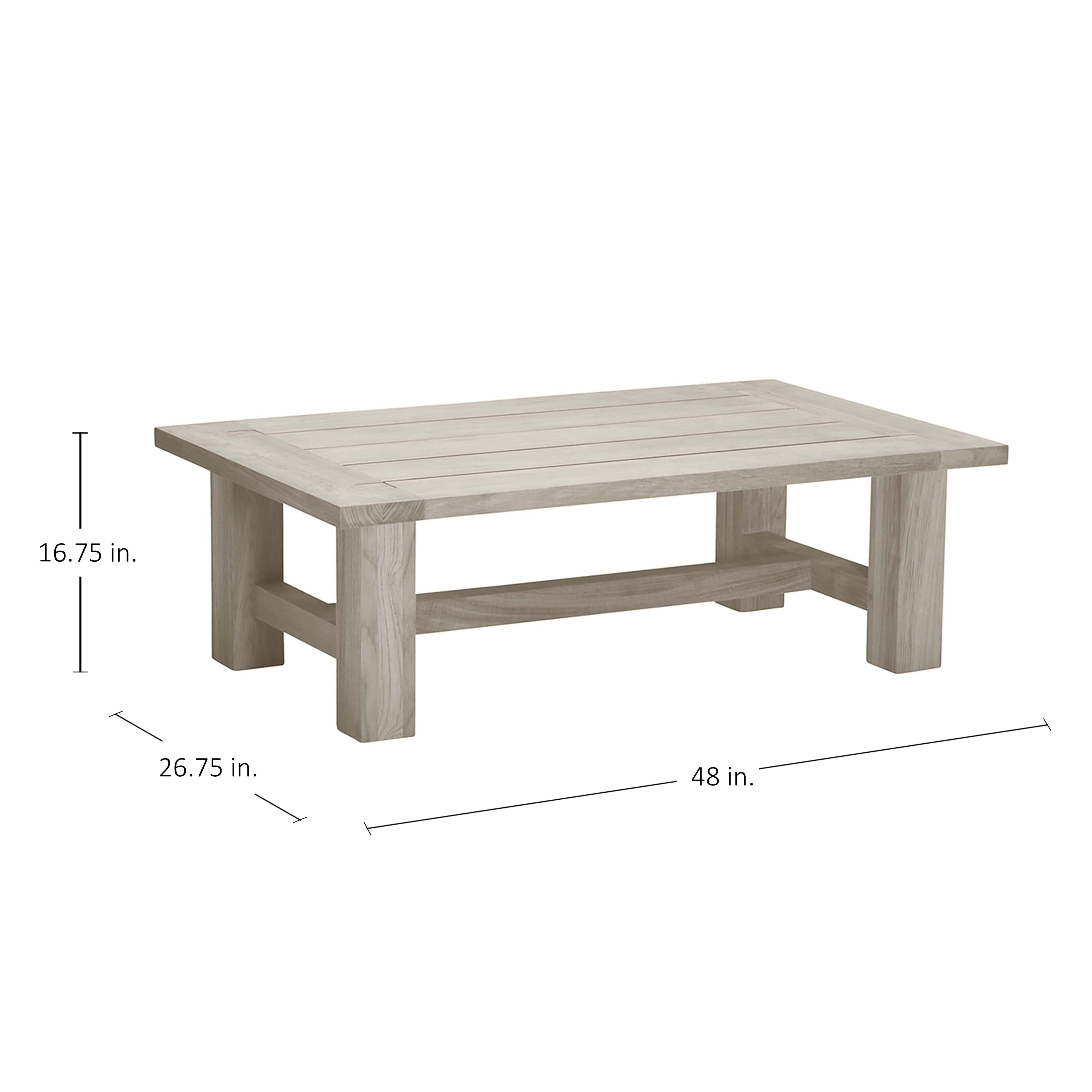 Croquet Rectangle Outdoor Slatted Coffee Table