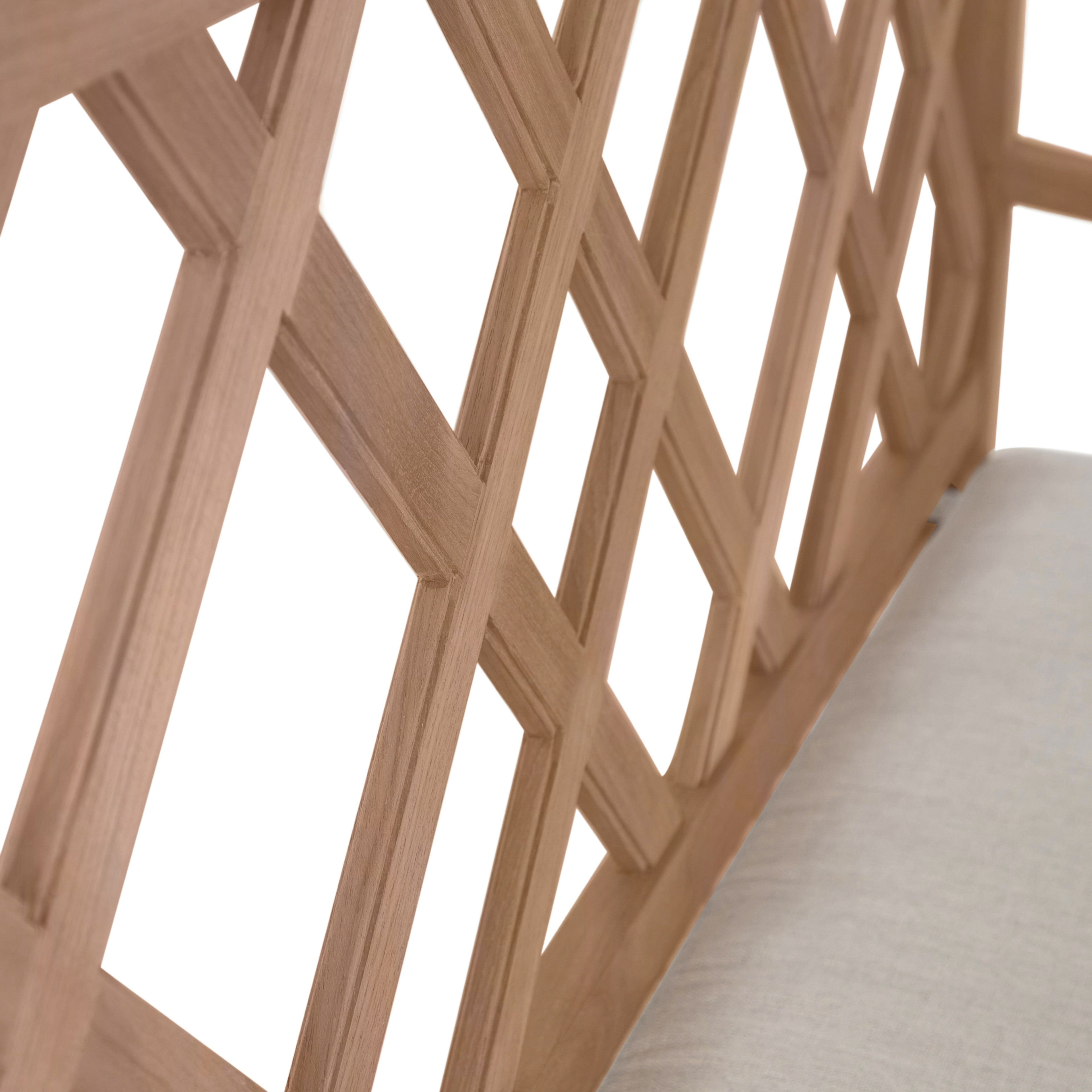 Haley Teak Outdoor Latticework Bench