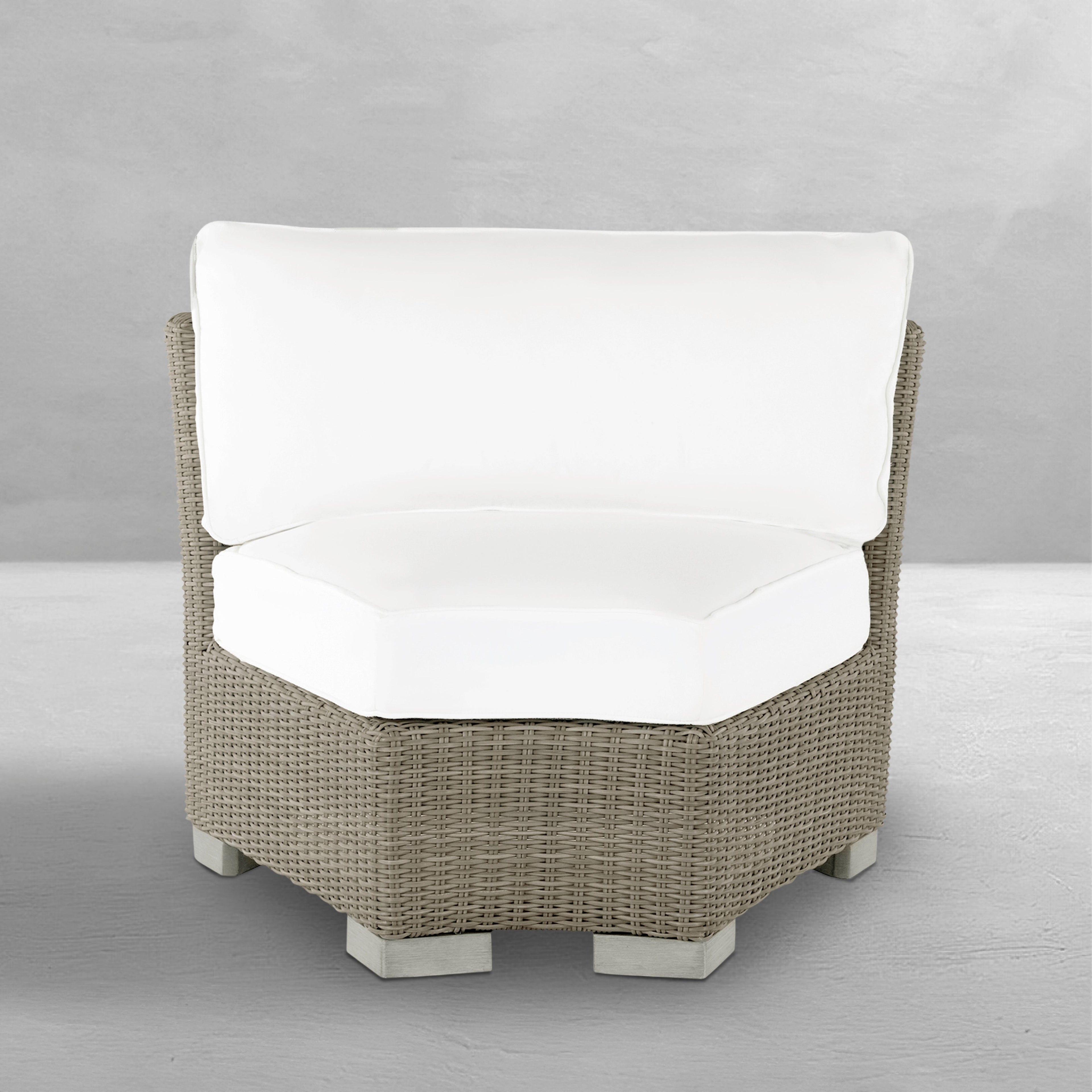 Club Woven Inside Outdoor Round Corner Chair