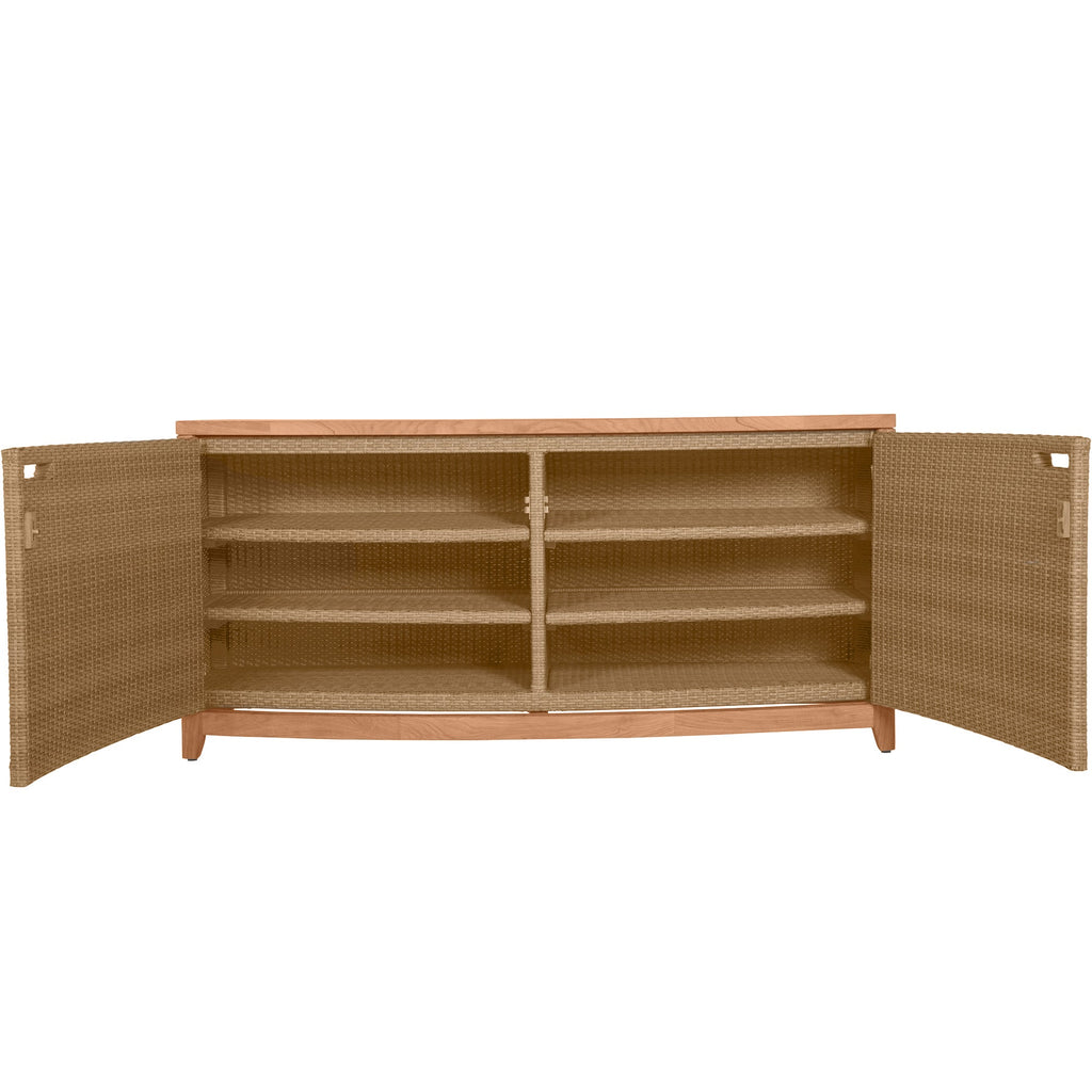Chesapeake N-Dura Resin Wicker Console Cabinet