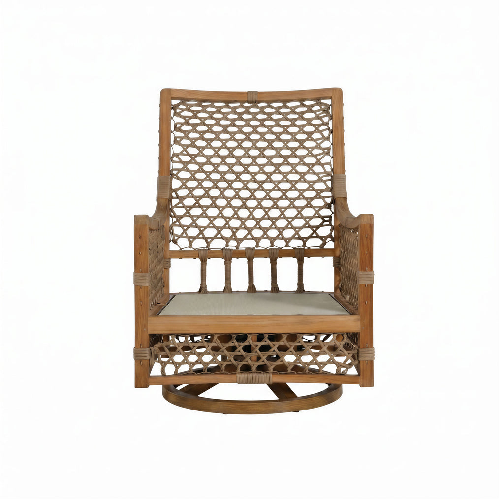 Aspen Teak Outdoor Swivel Lounge