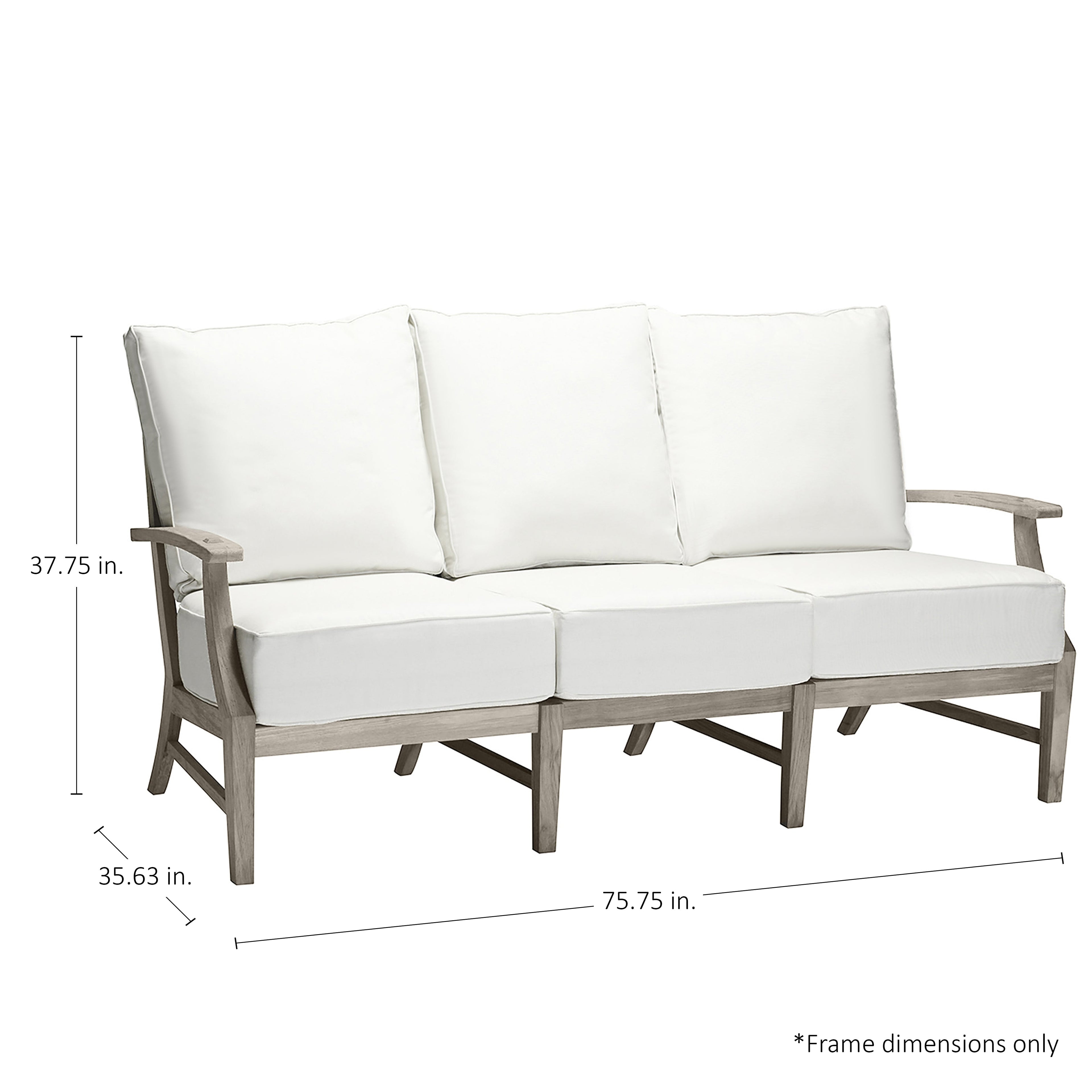 Croquet Teak Outdoor Sofa