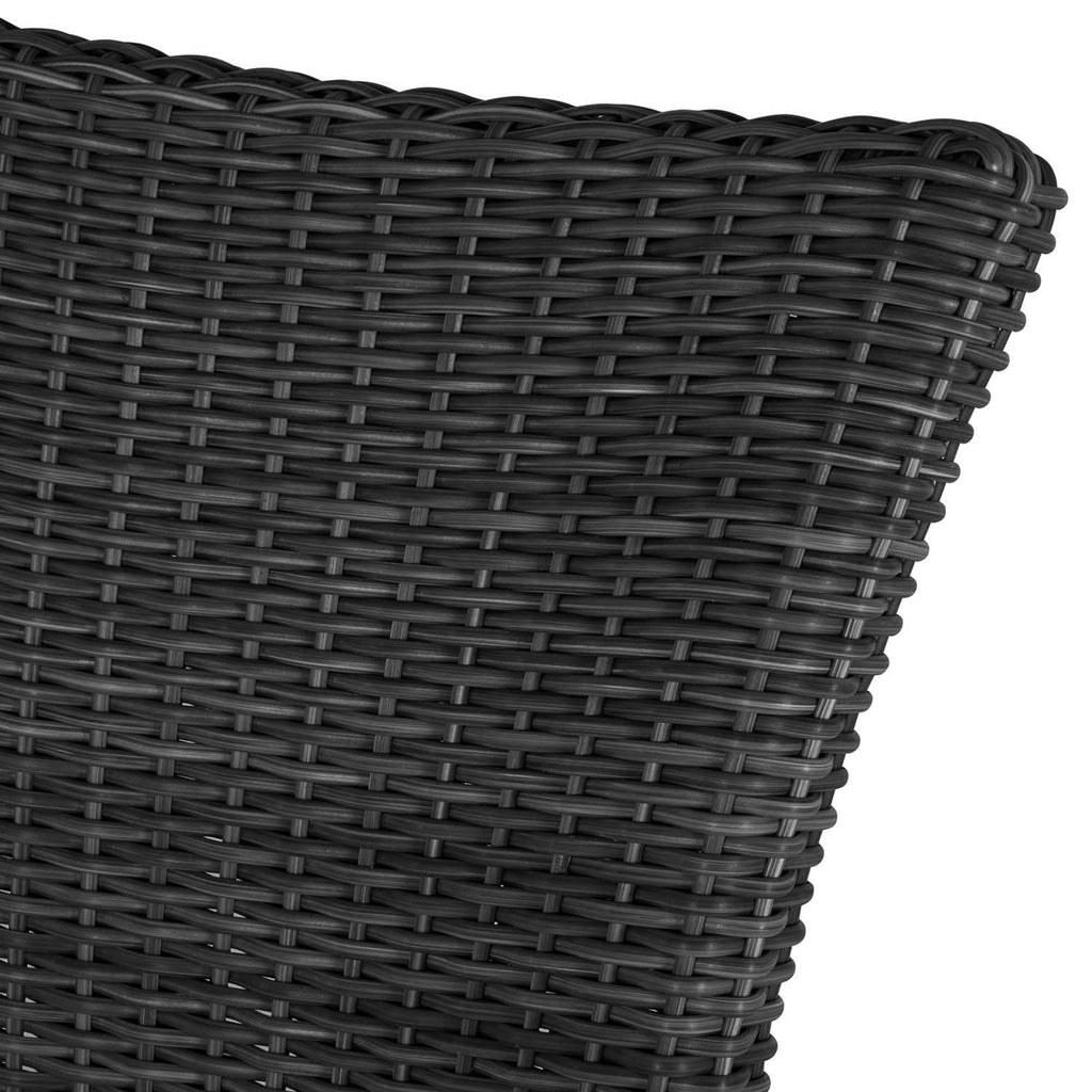 Rustic Woven Resin Wicker Outdoor Side Chair