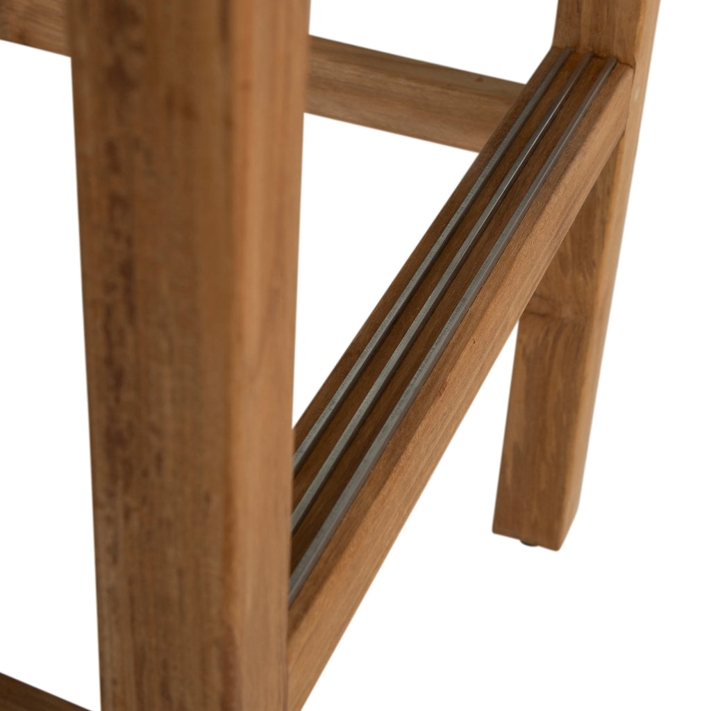 Croquet Teak Outdoor Bar Stool