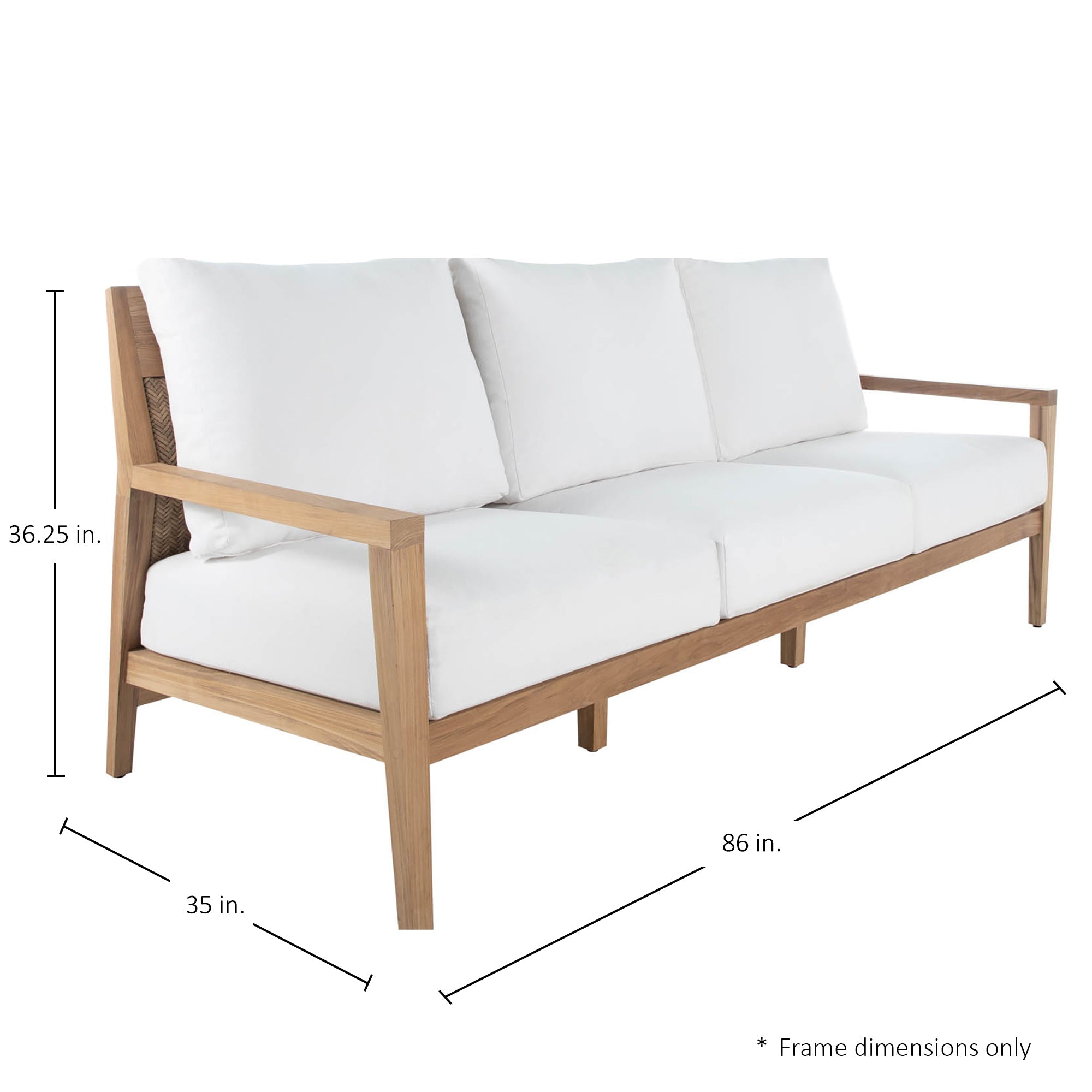 Savannah Teak Wicker Outdoor Sofa