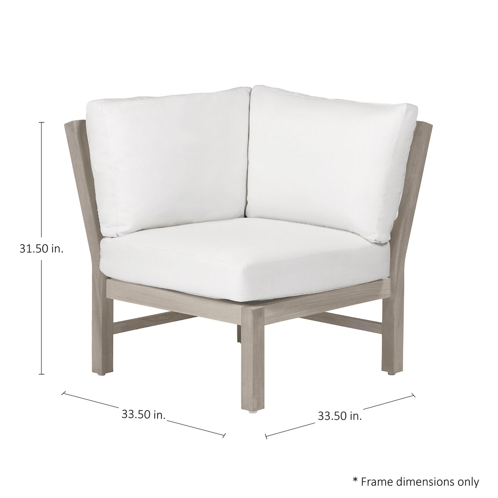 Club Teak Outdoor Sectional Corner Chair