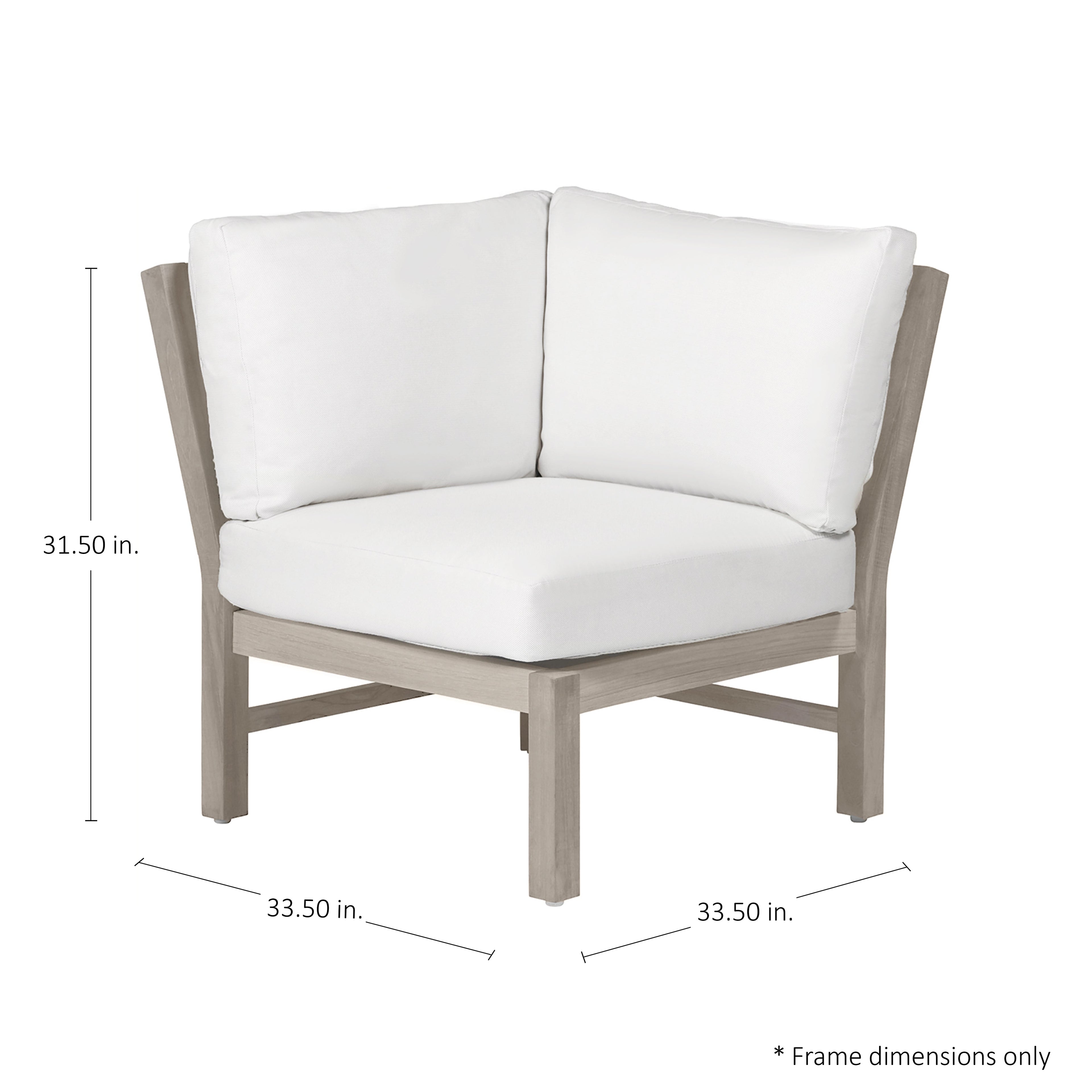 Club Teak Outdoor Sectional Corner Chair