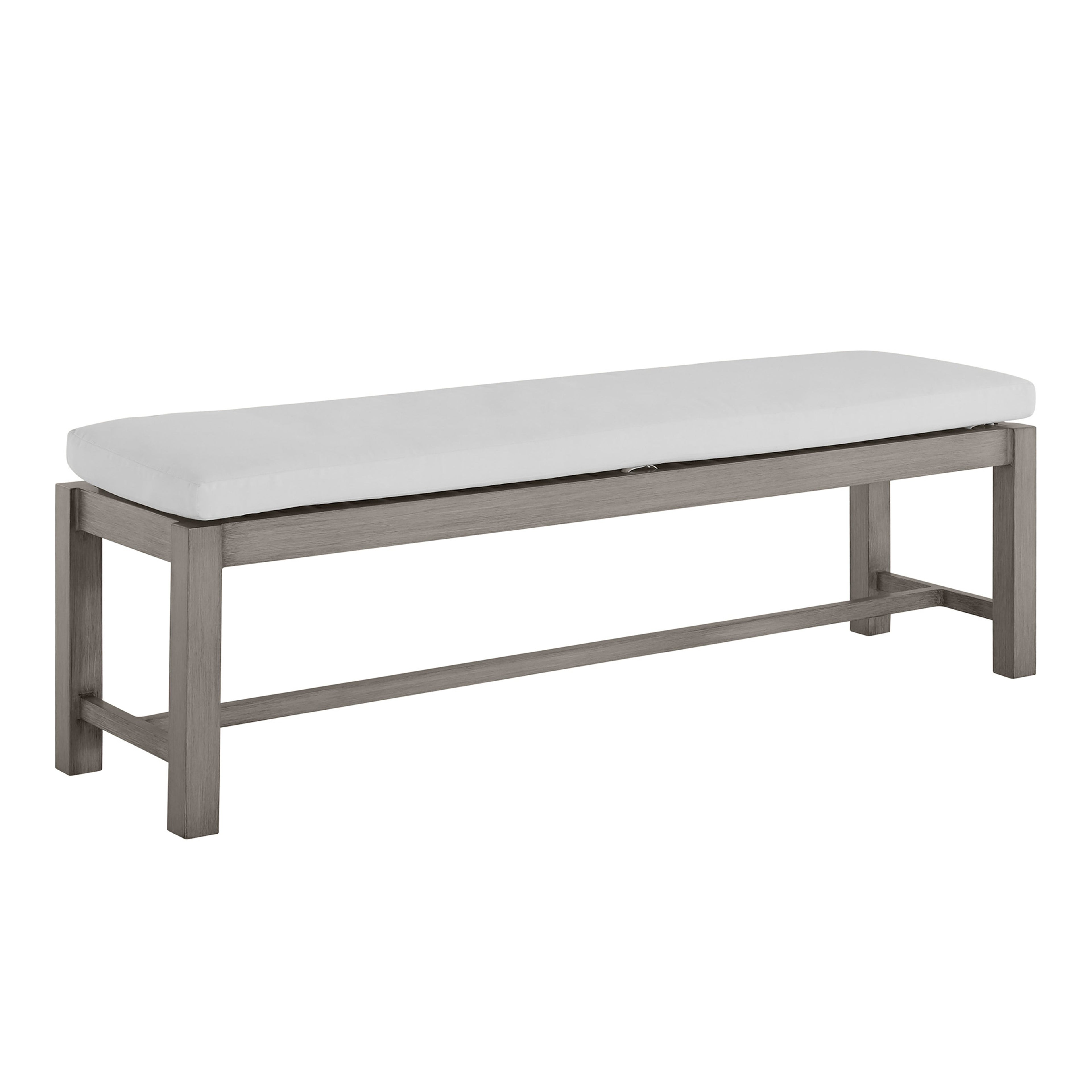 Club Aluminum Backless Outdoor Bench