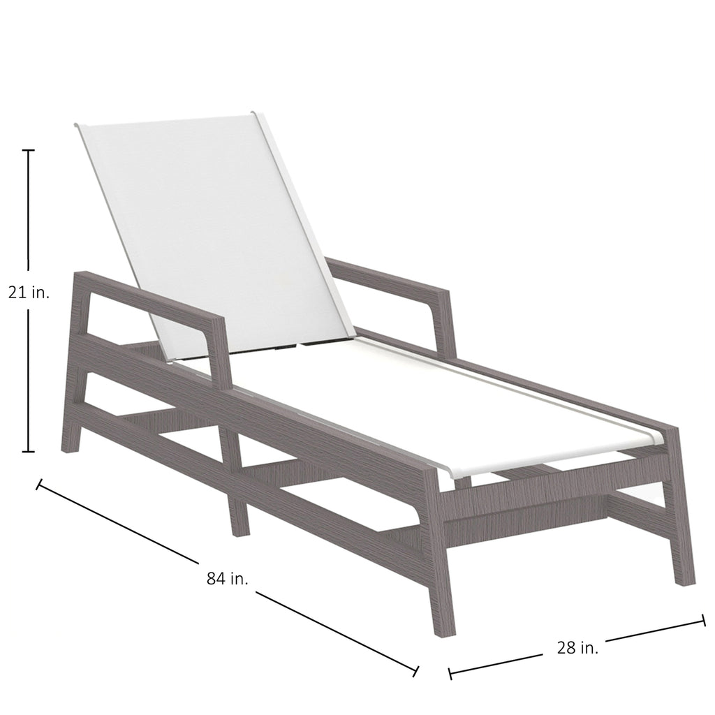 Seashore Wood Outdoor Chaise Lounge