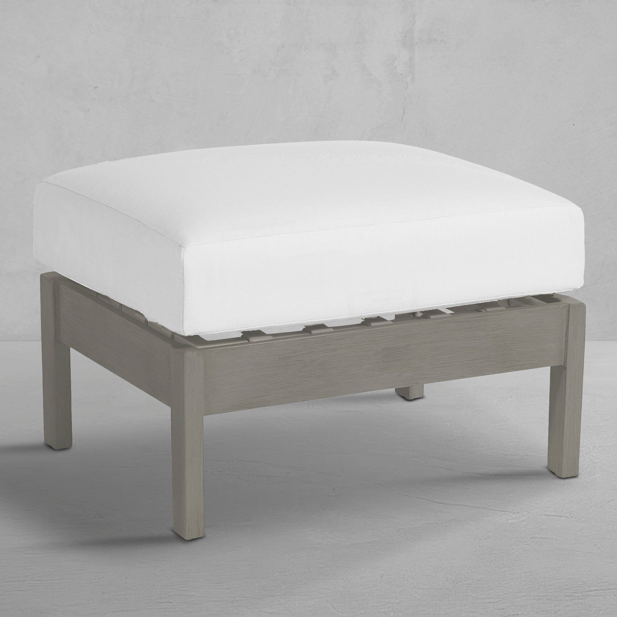Kennebunkport Aluminum Outdoor Woven Ottoman