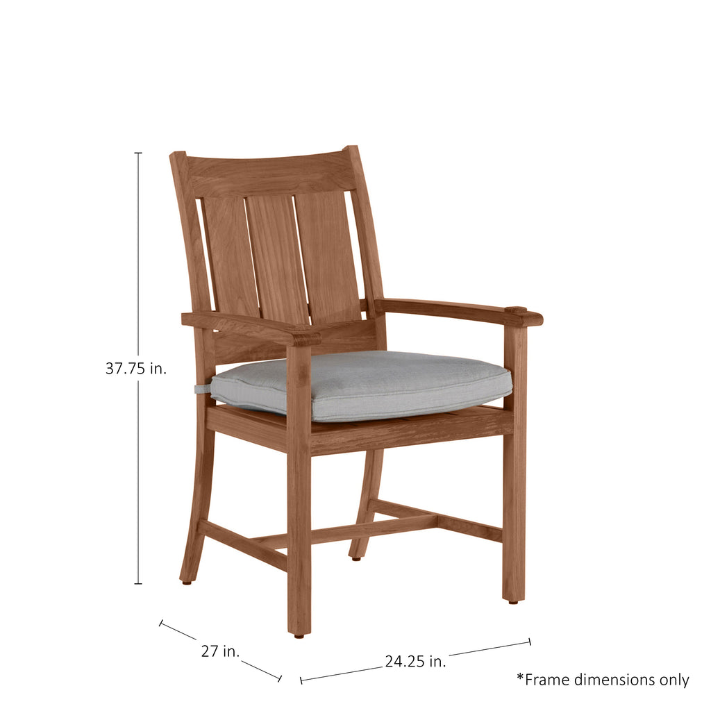Croquet Teak Outdoor Arm Chair
