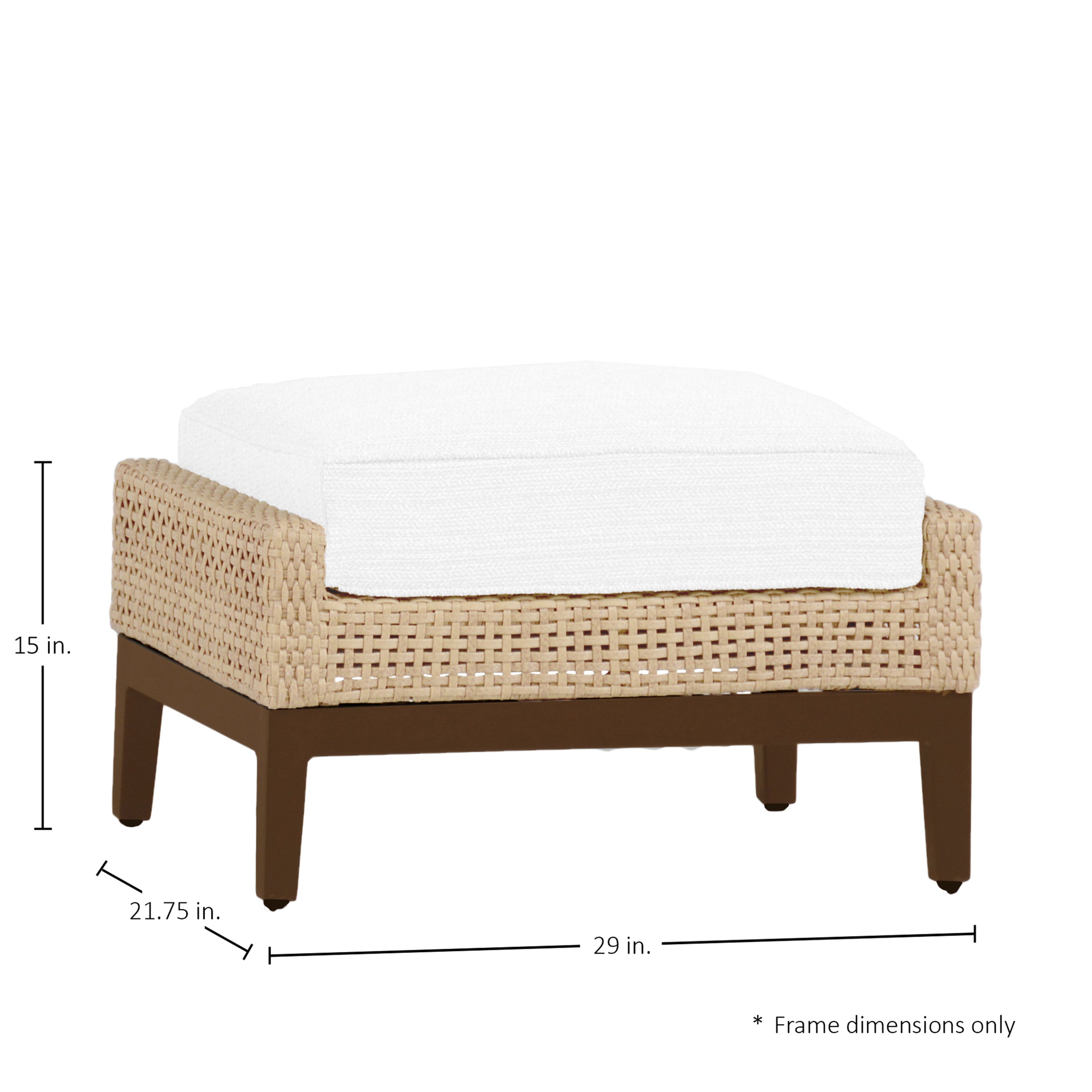 Peninsula Wicker Outdoor Woven Ottoman