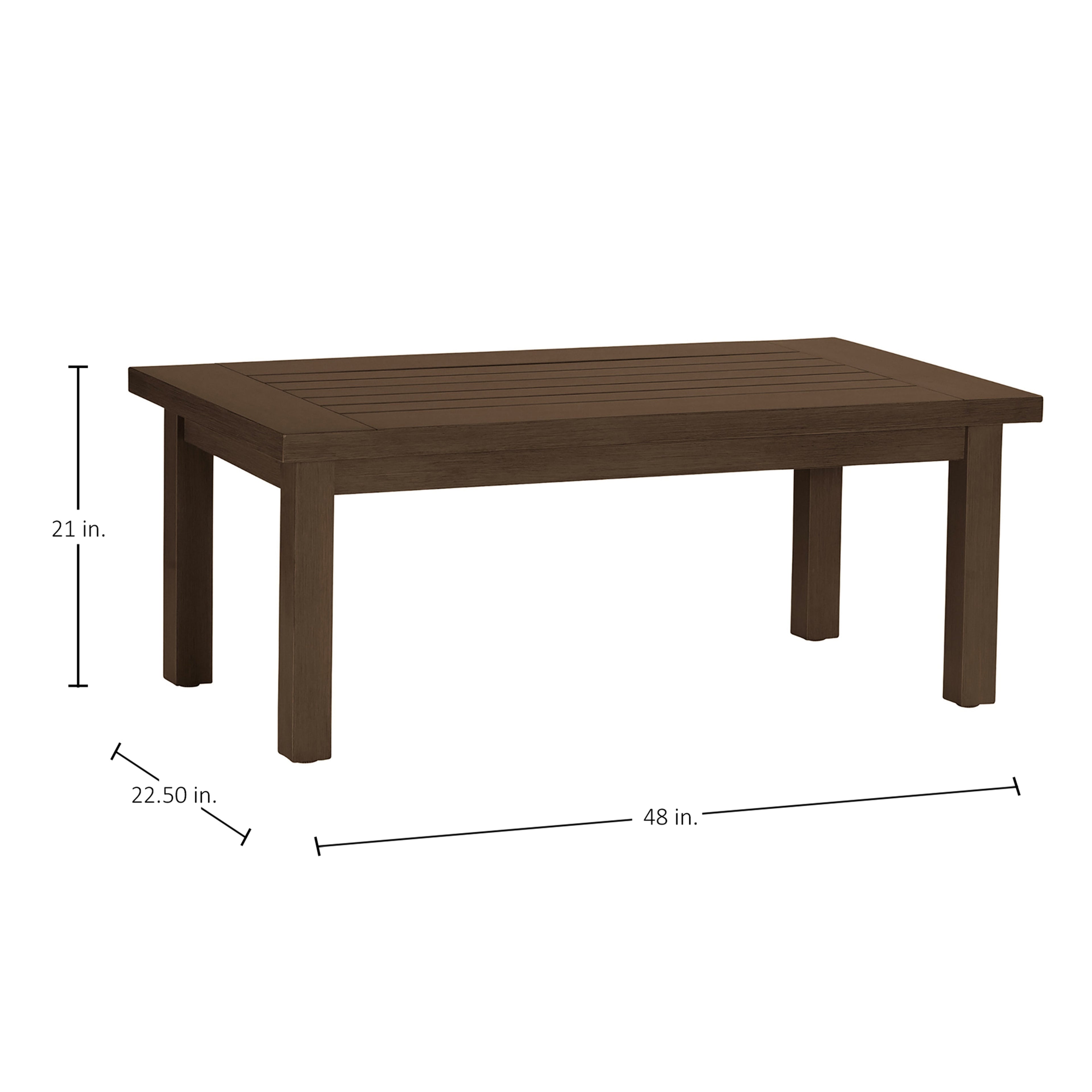 Club Rectangle Outdoor Slatted Coffee Table