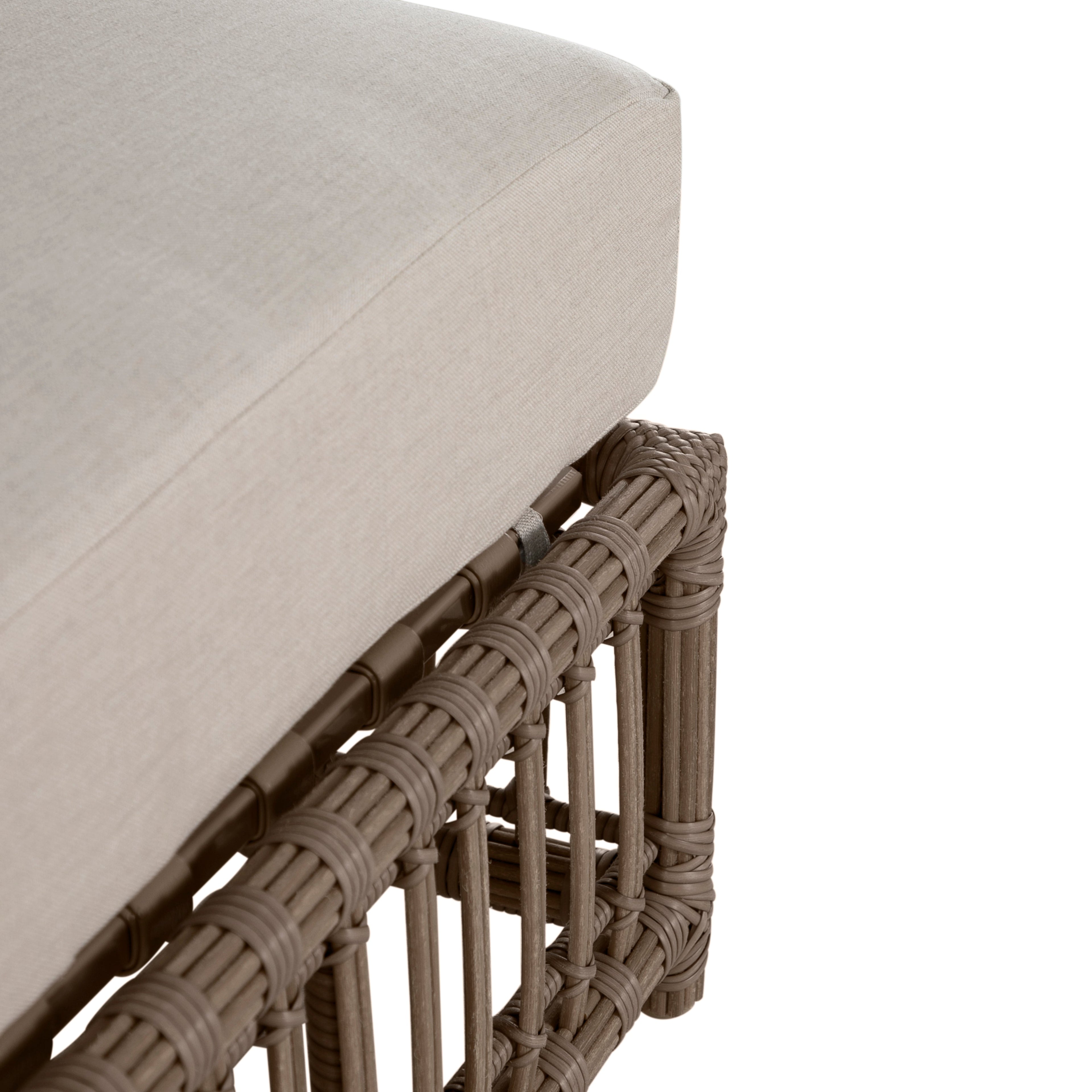 Newport N-Dura Resin Wicker Outdoor Woven Ottoman