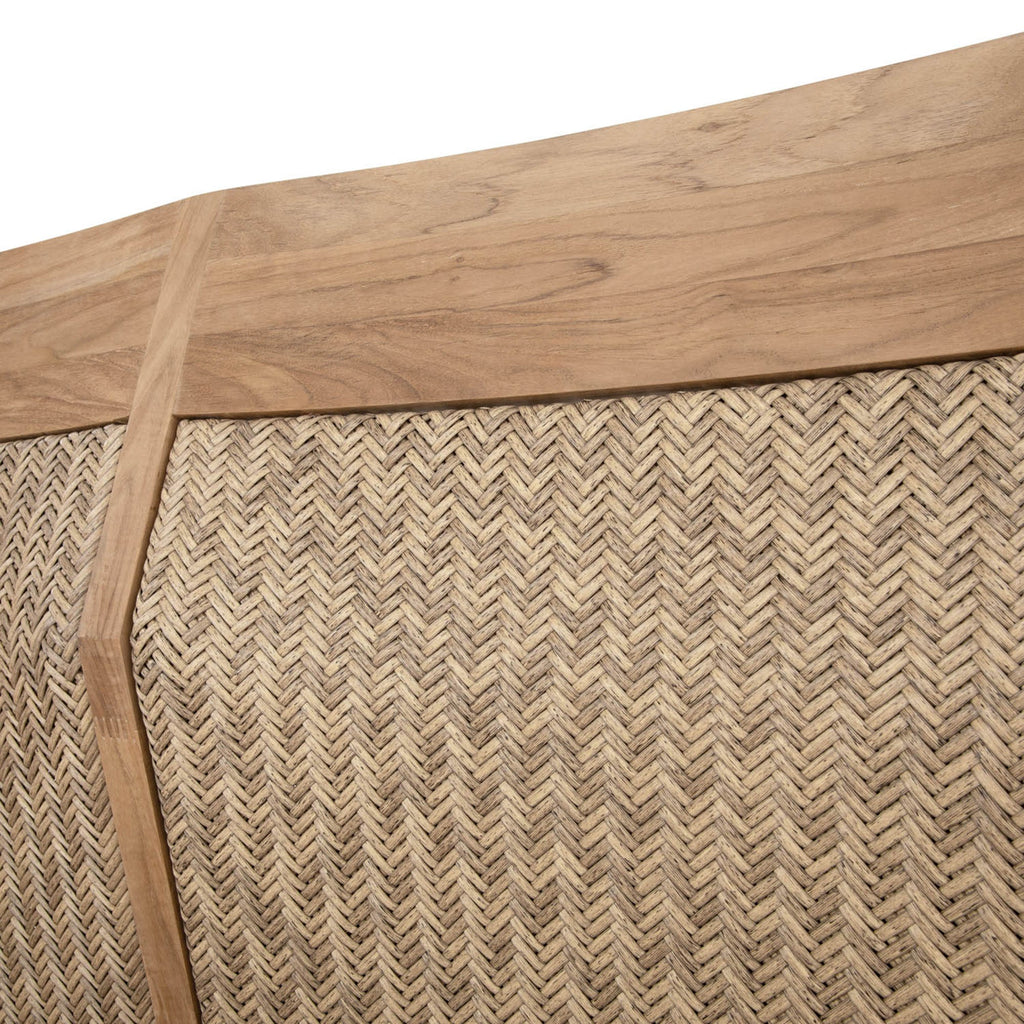 Savannah Teak Wicker Outdoor Sofa