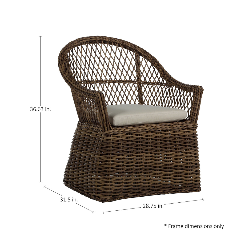 Soho Woven N-Dura Resin Wicker Outdoor Arm Chair