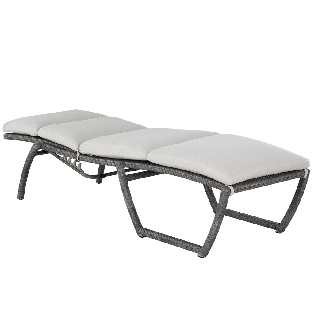 Skye Wicker Outdoor Armless Chaise Lounge