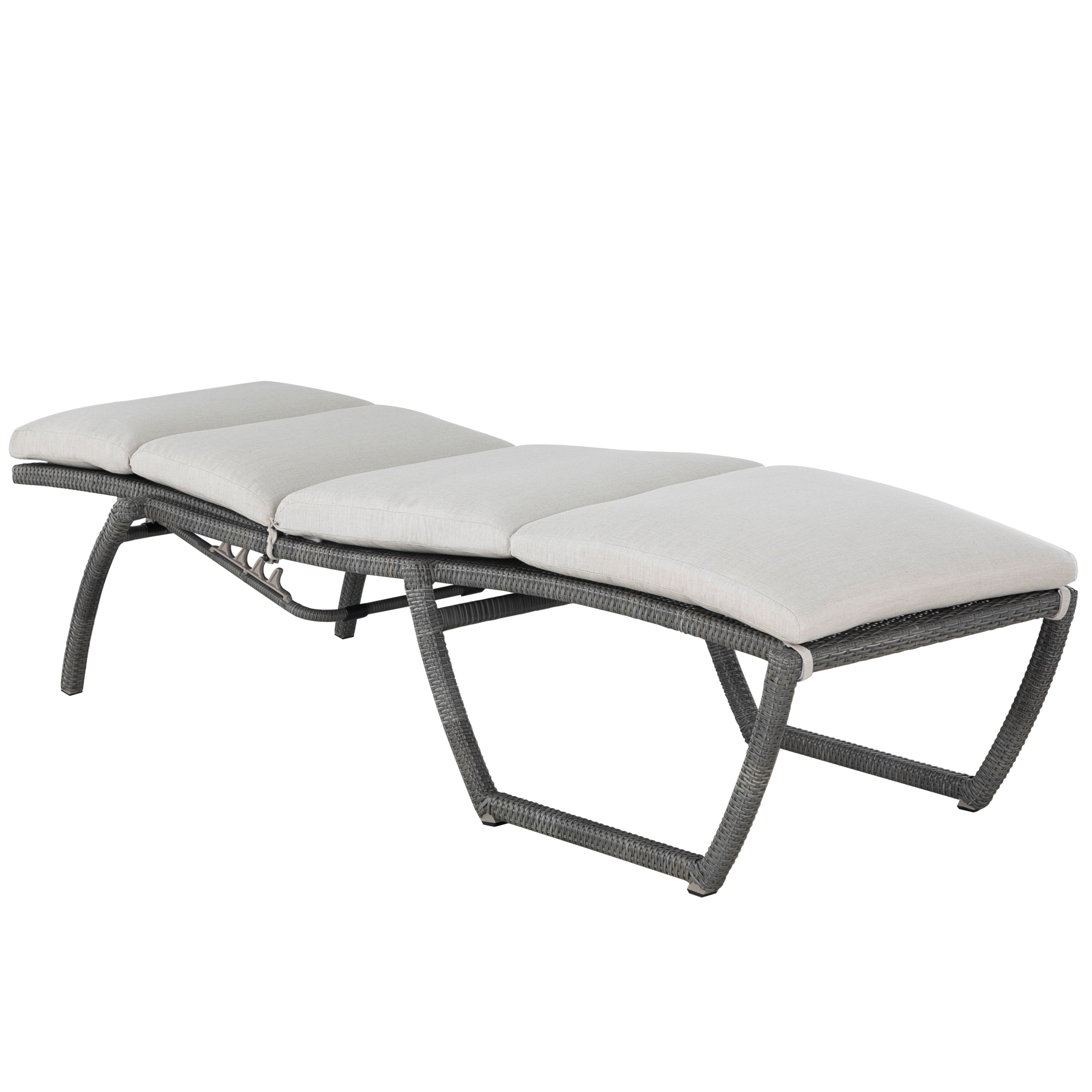 Skye Wicker Outdoor Armless Chaise Lounge