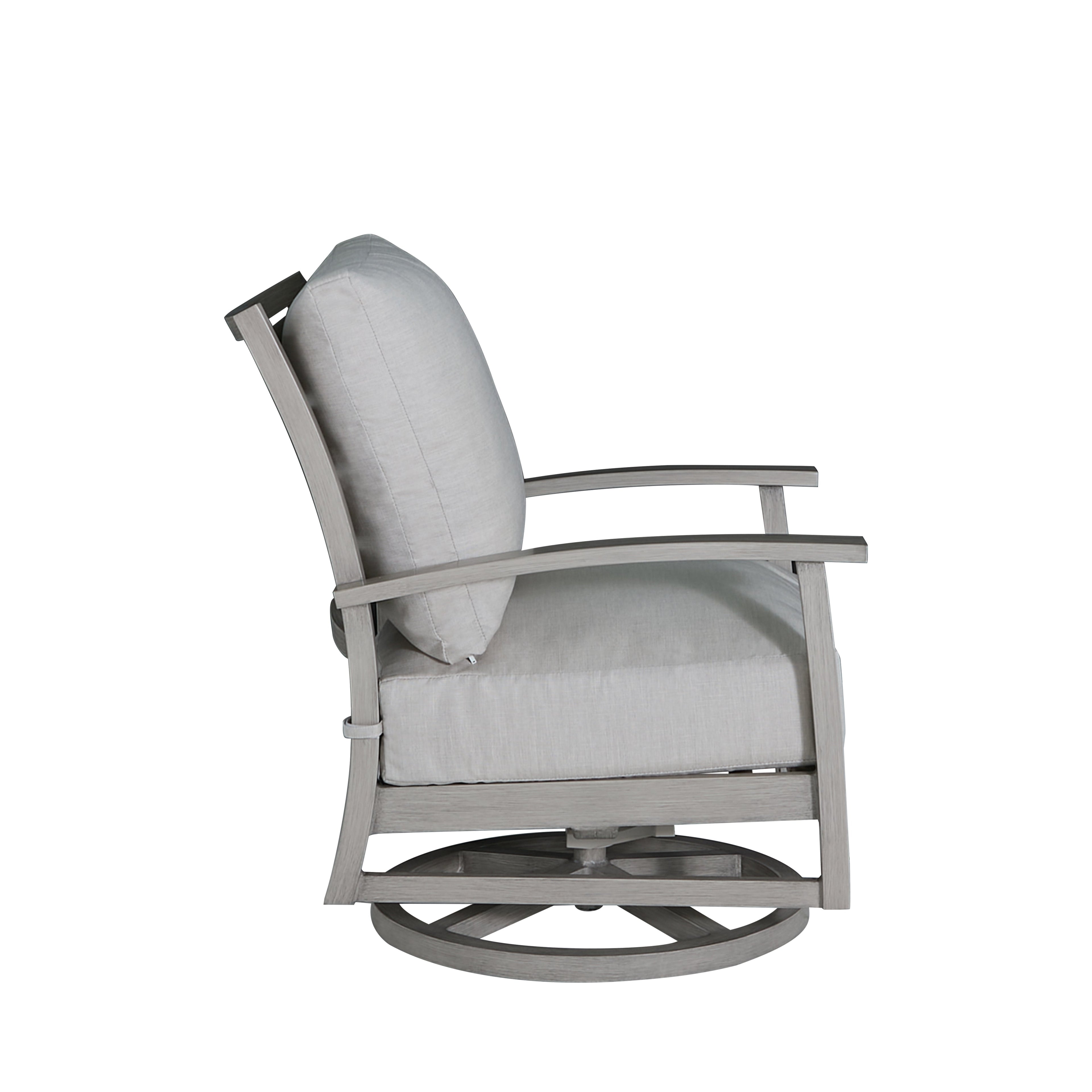 Charleston Aluminum Swivel Rocker Lounge Chair