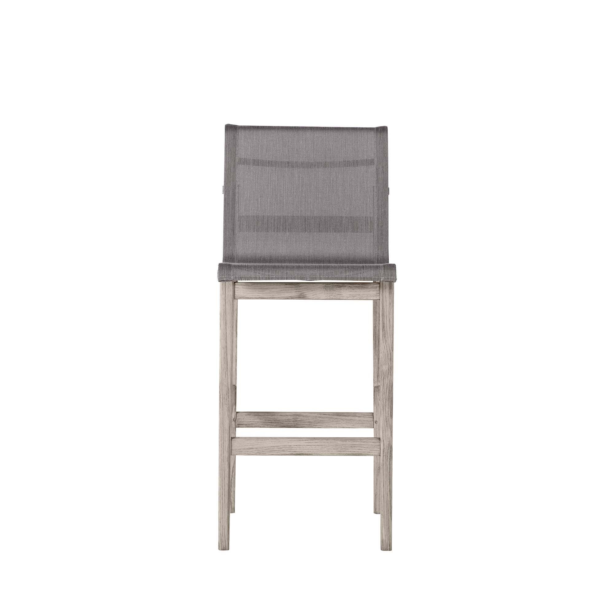 Coast Teak Sling Outdoor Bar Stool