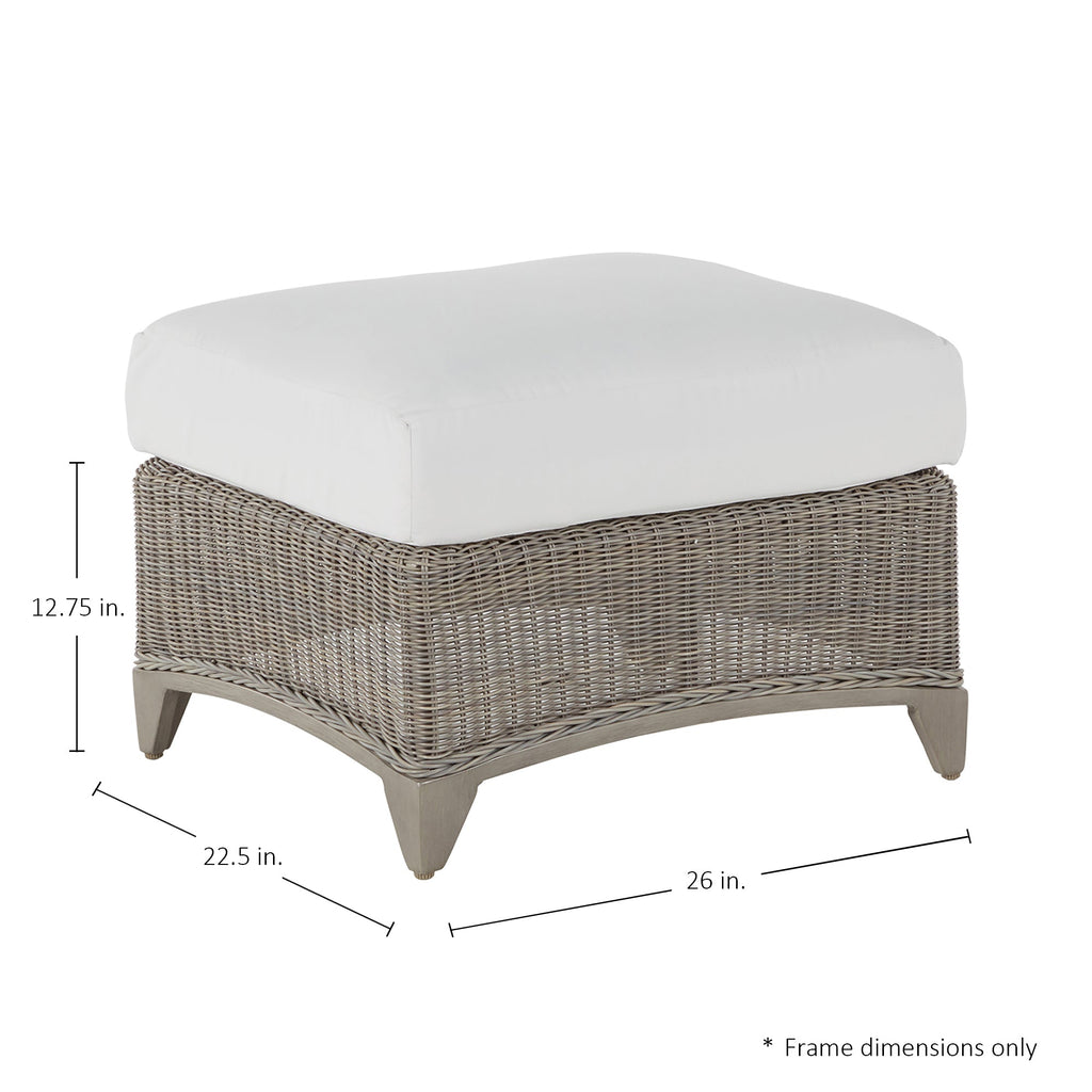 Astoria N-Dura Resin Wicker Outdoor Woven Ottoman