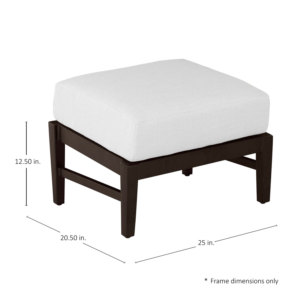 Croquet Aluminum Outdoor Ottoman