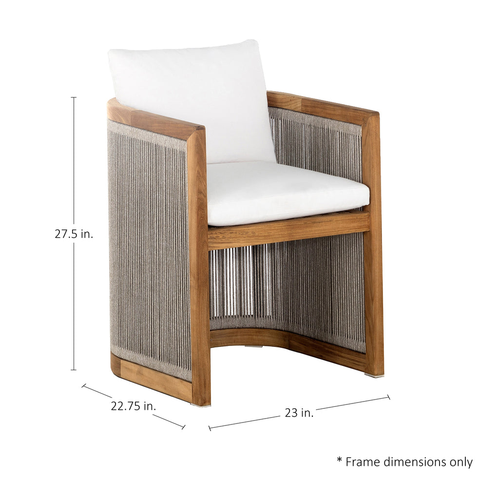 Avalon Teak Outdoor Dining Arm Chair