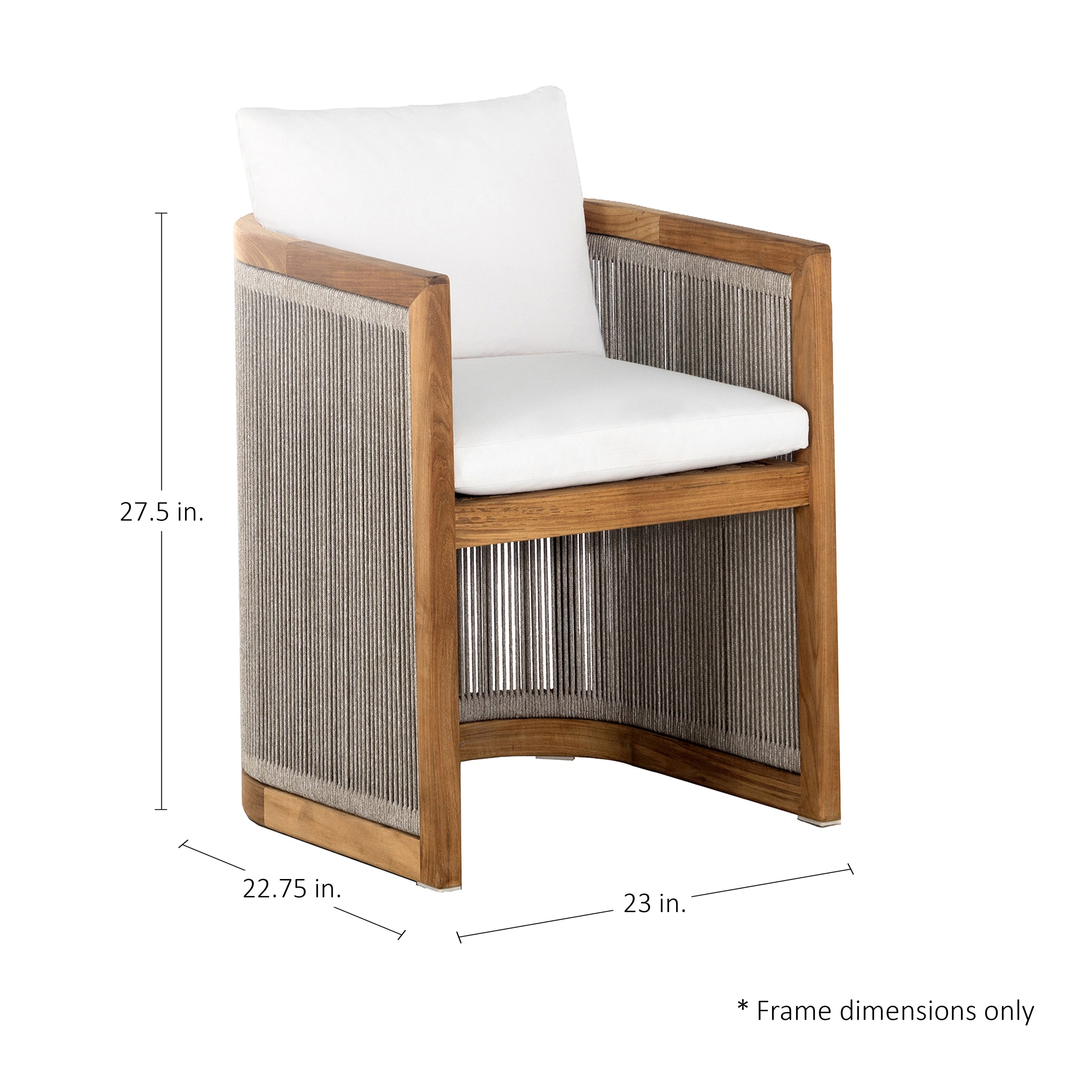 Avalon Teak Outdoor Dining Arm Chair