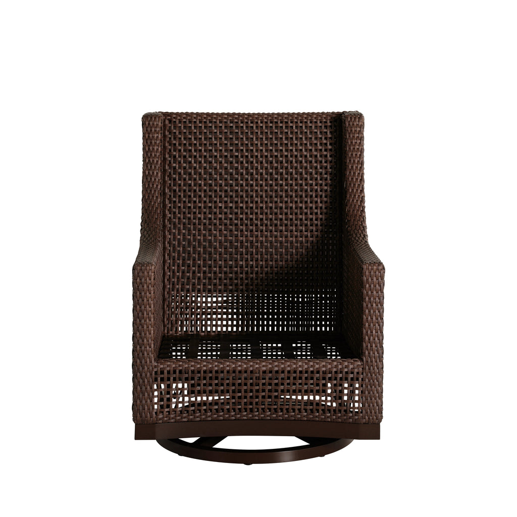 Peninsula Wicker Outdoor Swivel Glide Chair