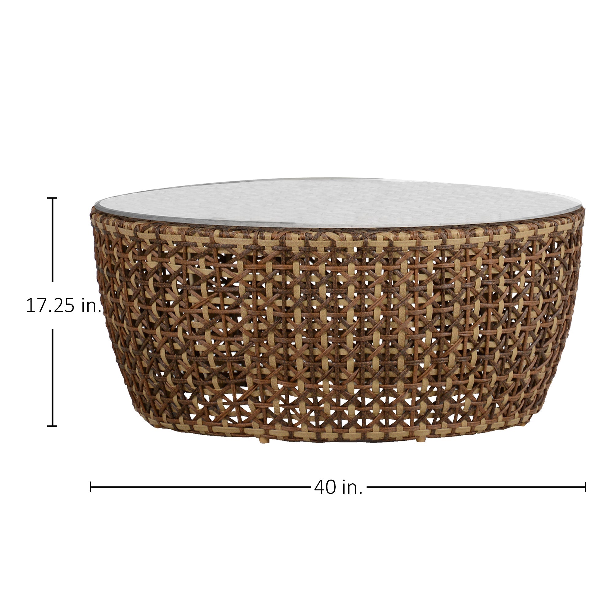 Largo Wicker Round Outdoor Pedestal Coffee Table
