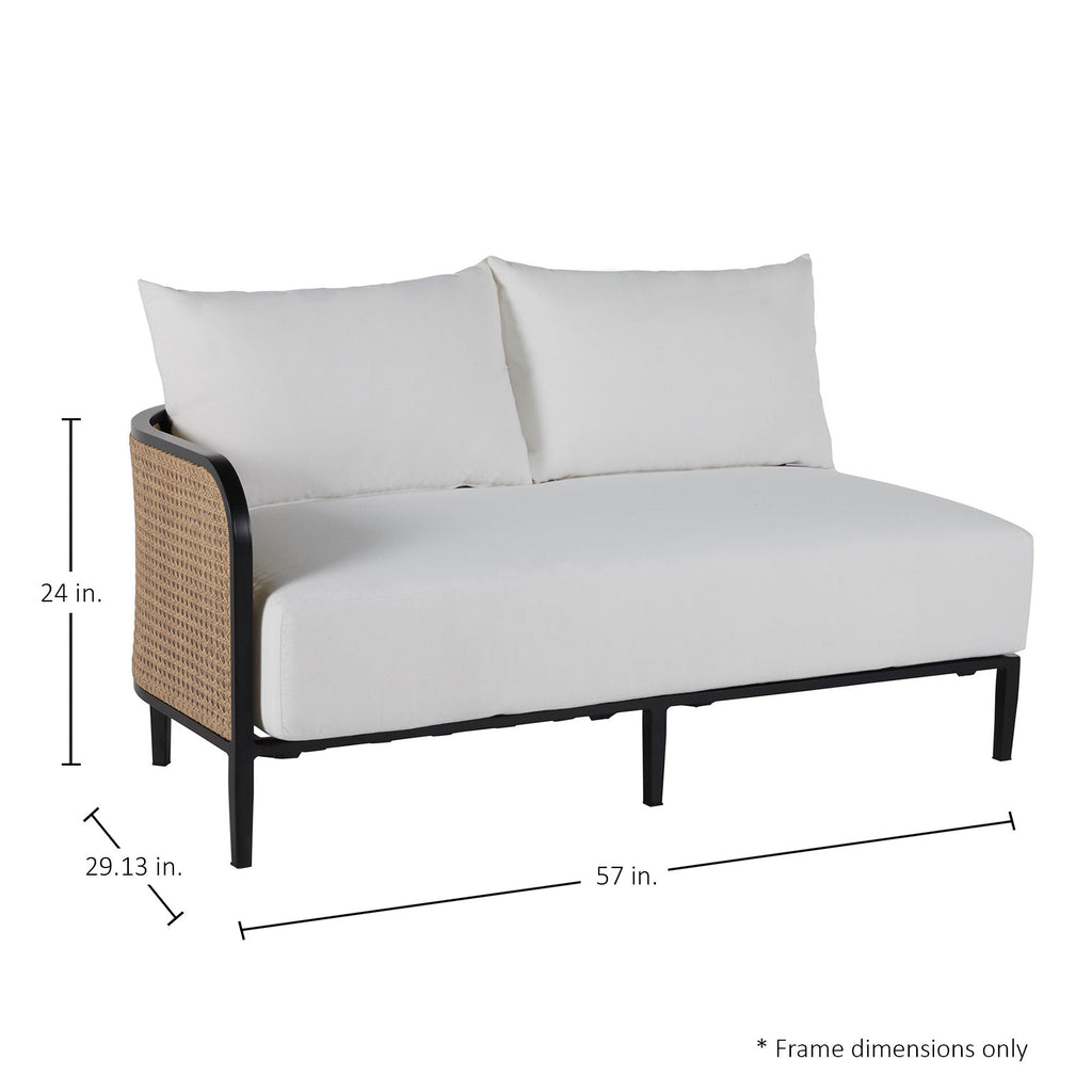 Havana Resin Wicker Outdoor Left Arm Facing Sofa