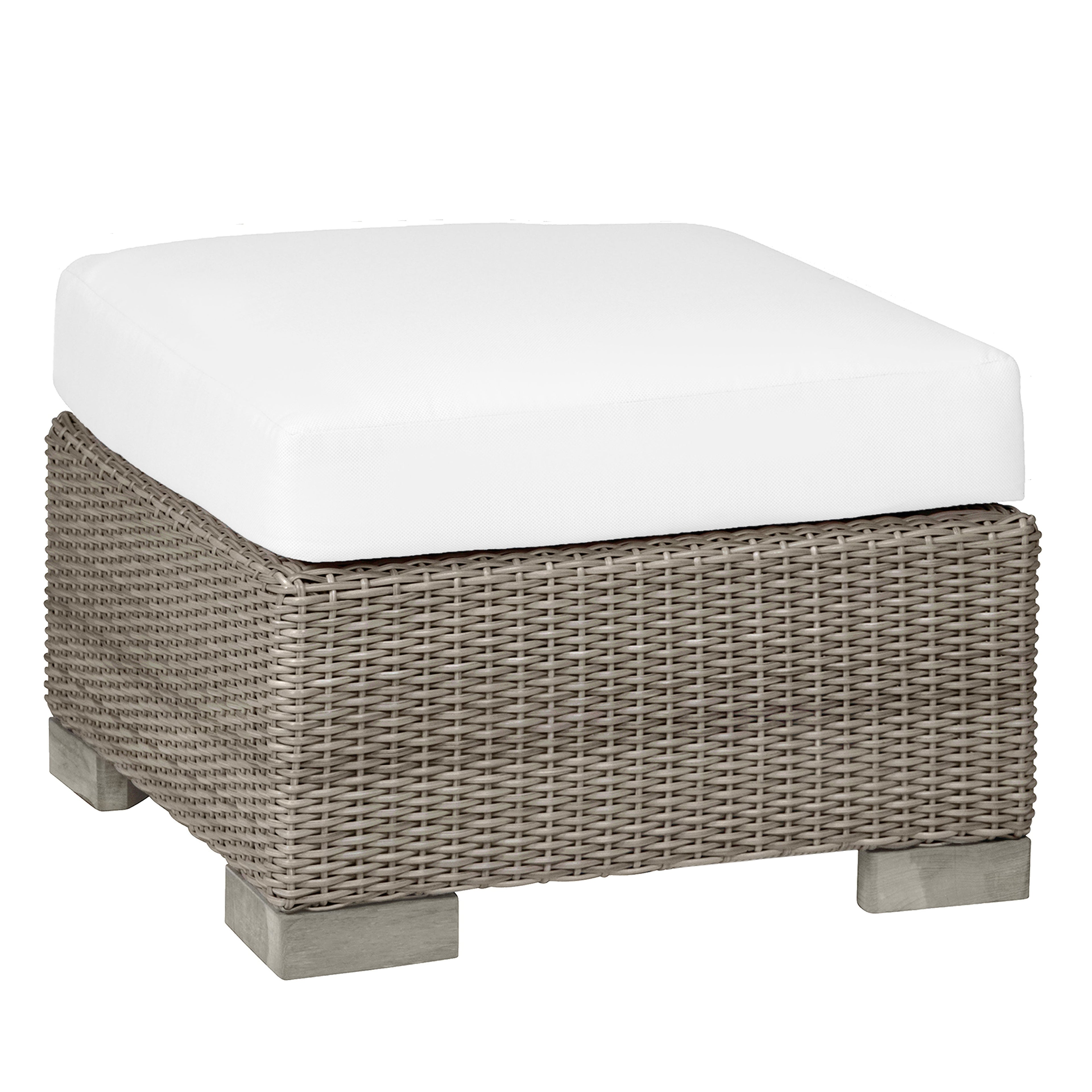 Club N-Dura Resin Wicker Outdoor Woven Ottoman