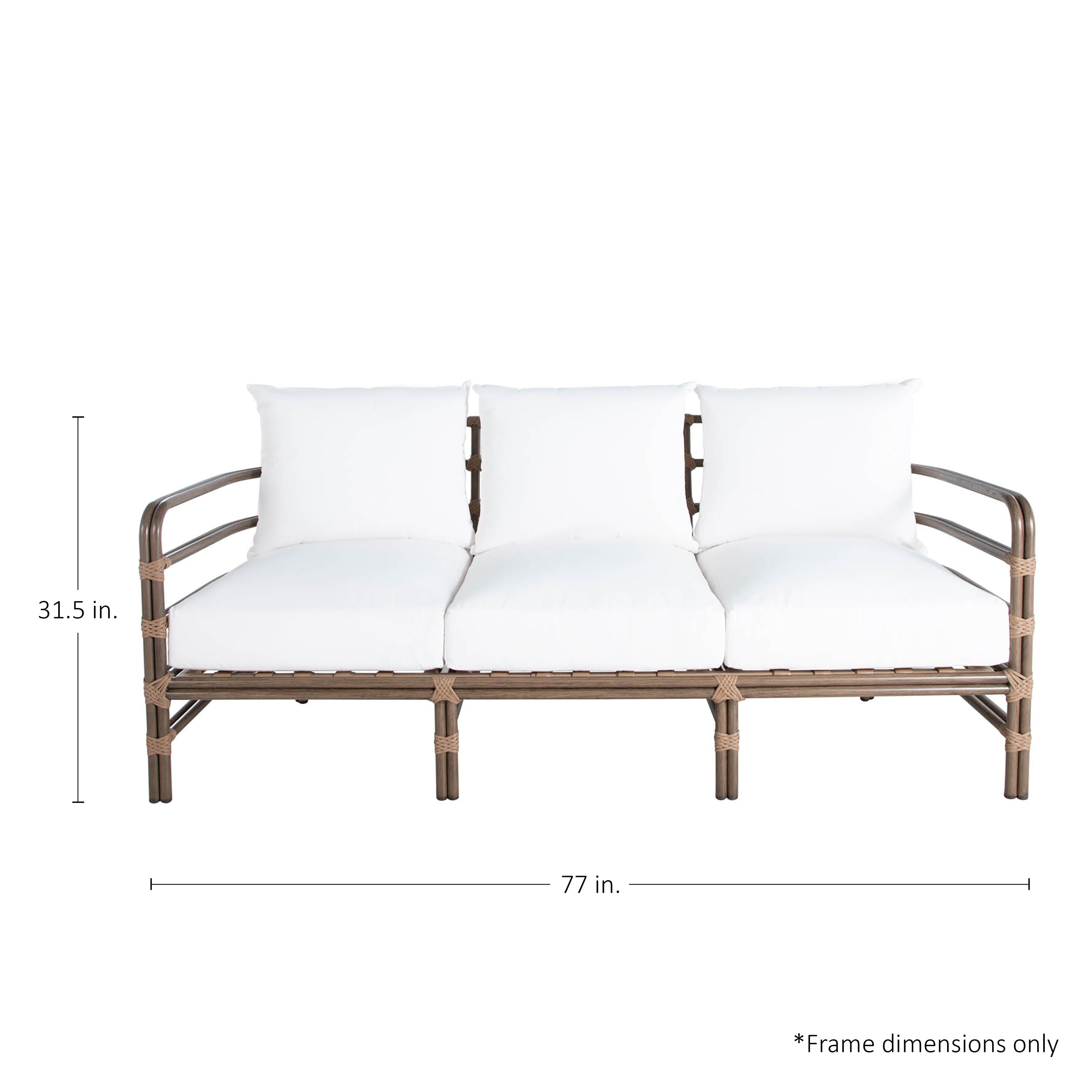 Malibu N-Dura Resin Wicker Outdoor High Back Sofa