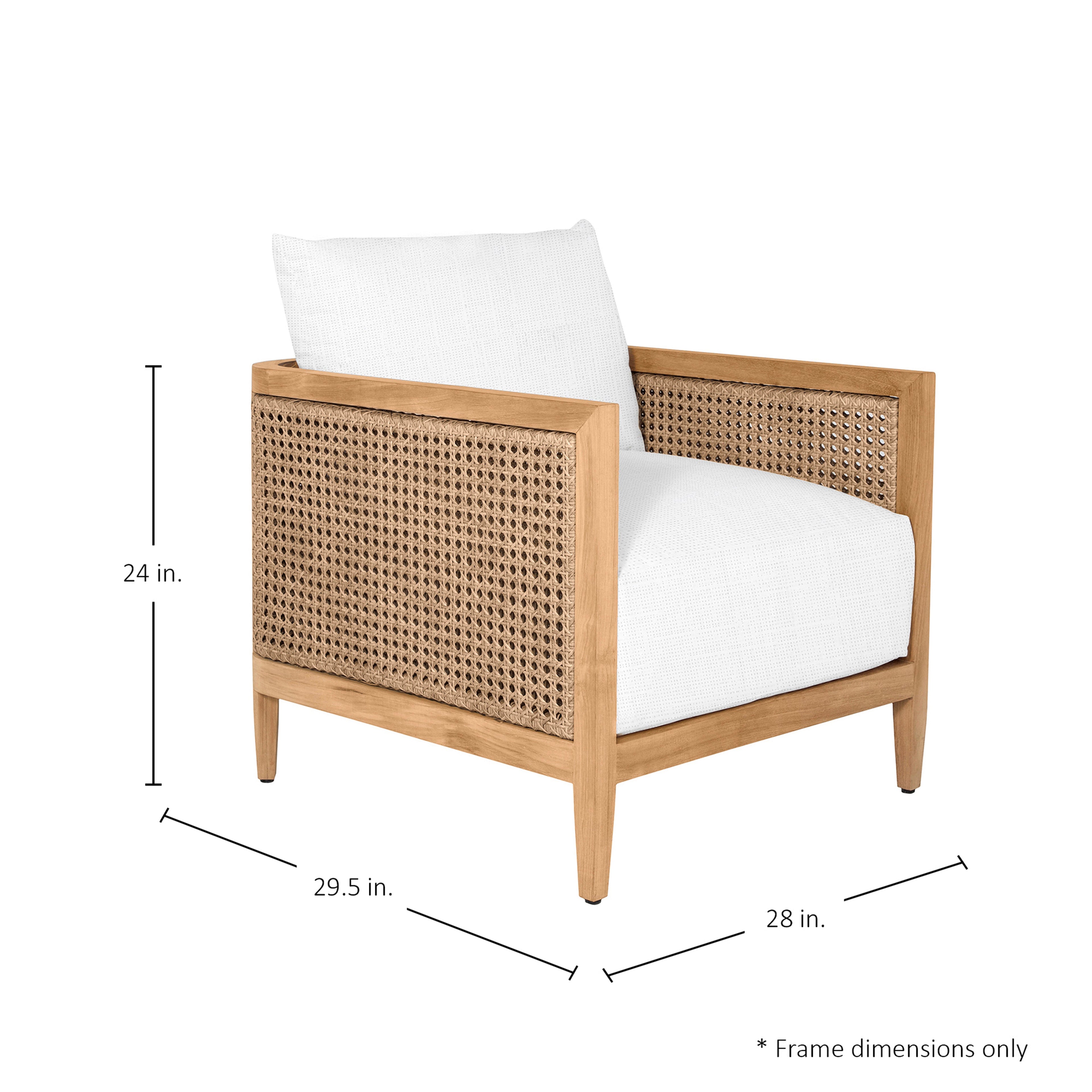 Playa N-Dura Ultra Wicker Teak Lounge Chair