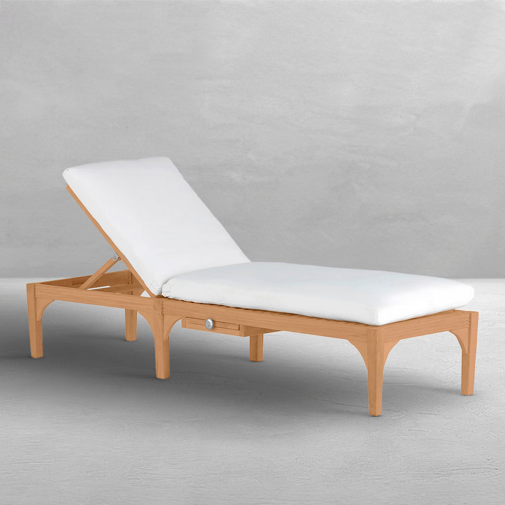 Club Teak Outdoor Armless Chaise Lounge