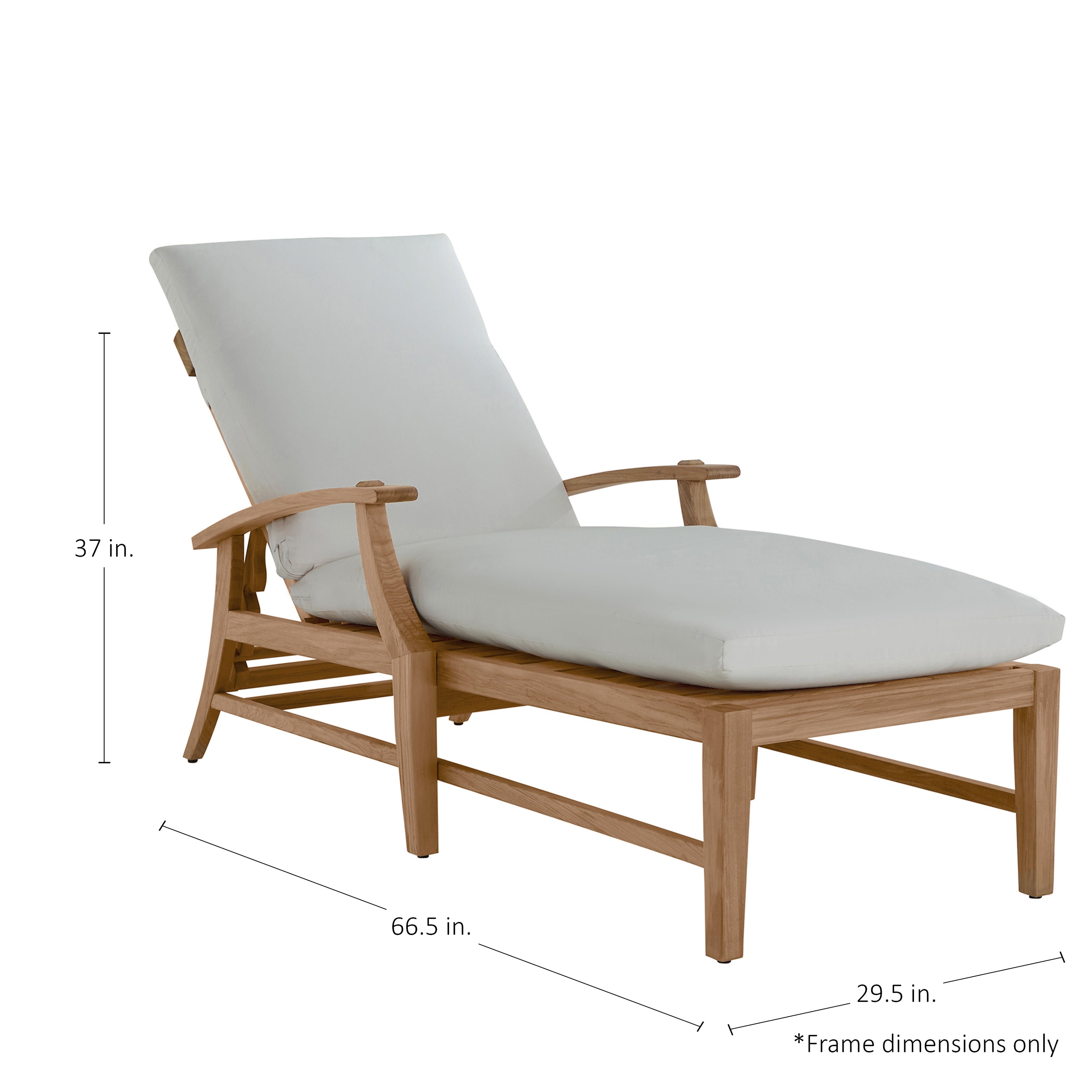 Croquet Teak Outdoor Chaise Lounge