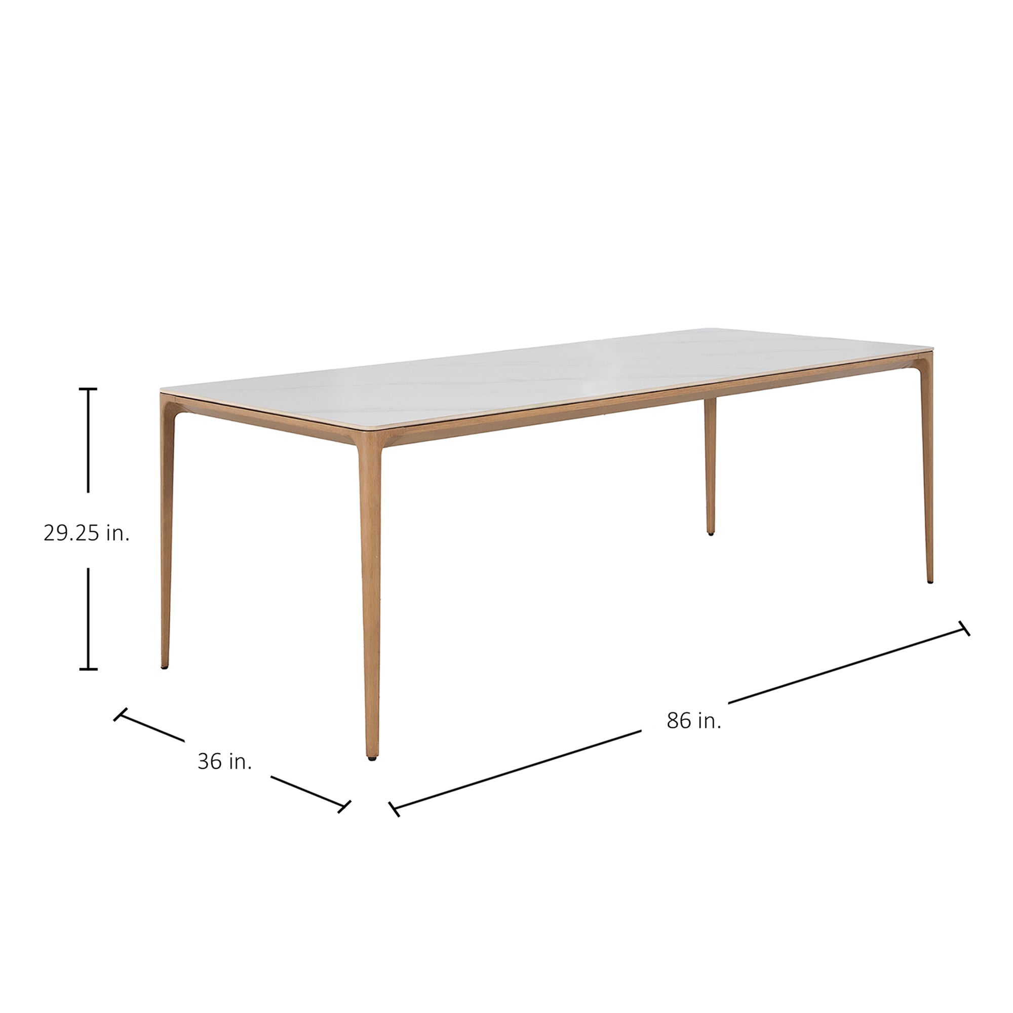 Palma Aluminum Rectangle Outdoor Dining Table