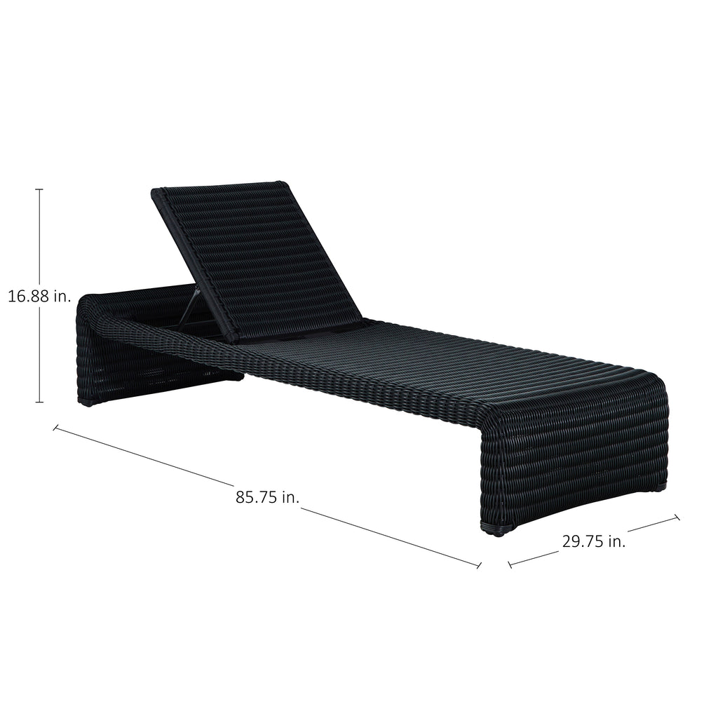 Como Resin Wicker Chaise