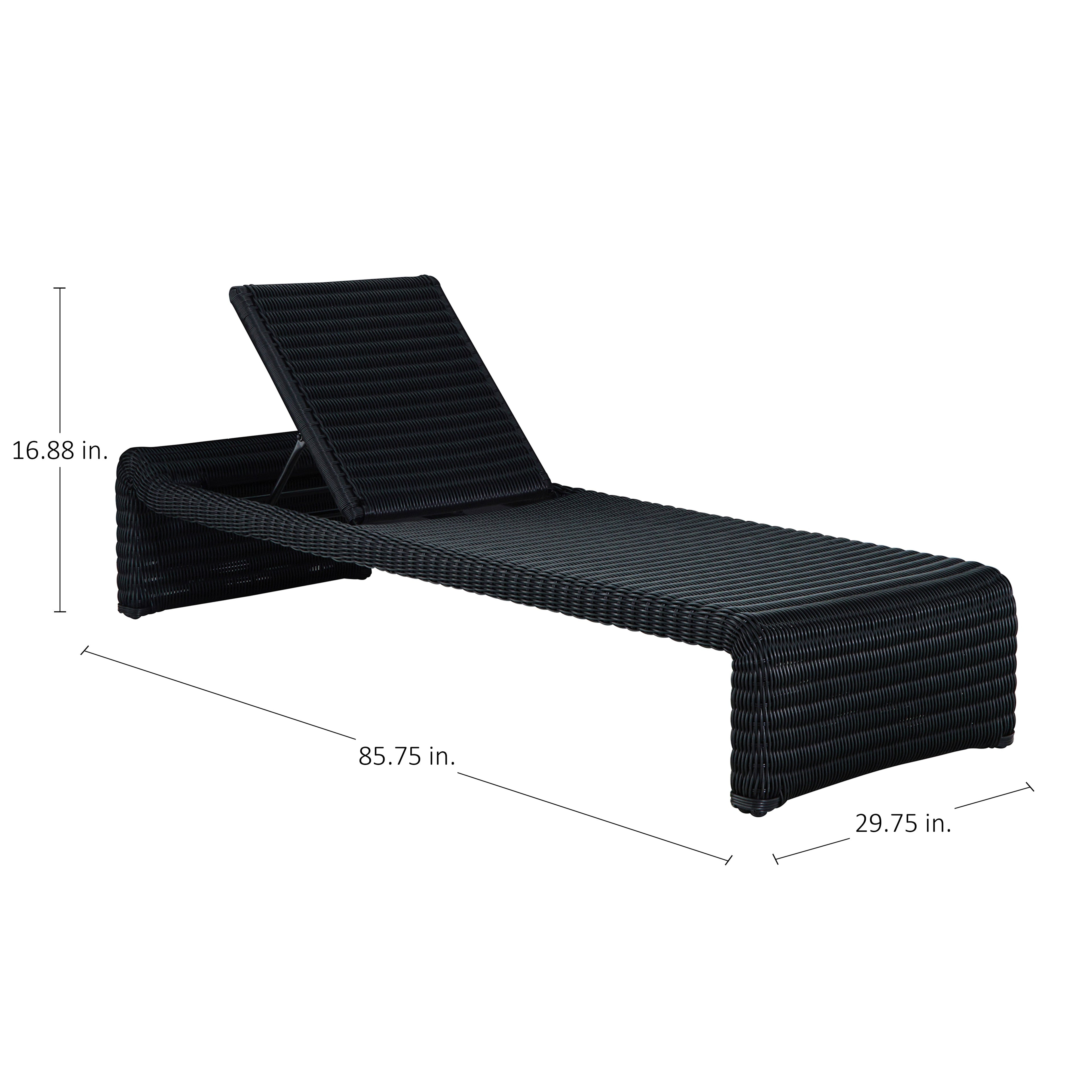 Como Resin Wicker Chaise