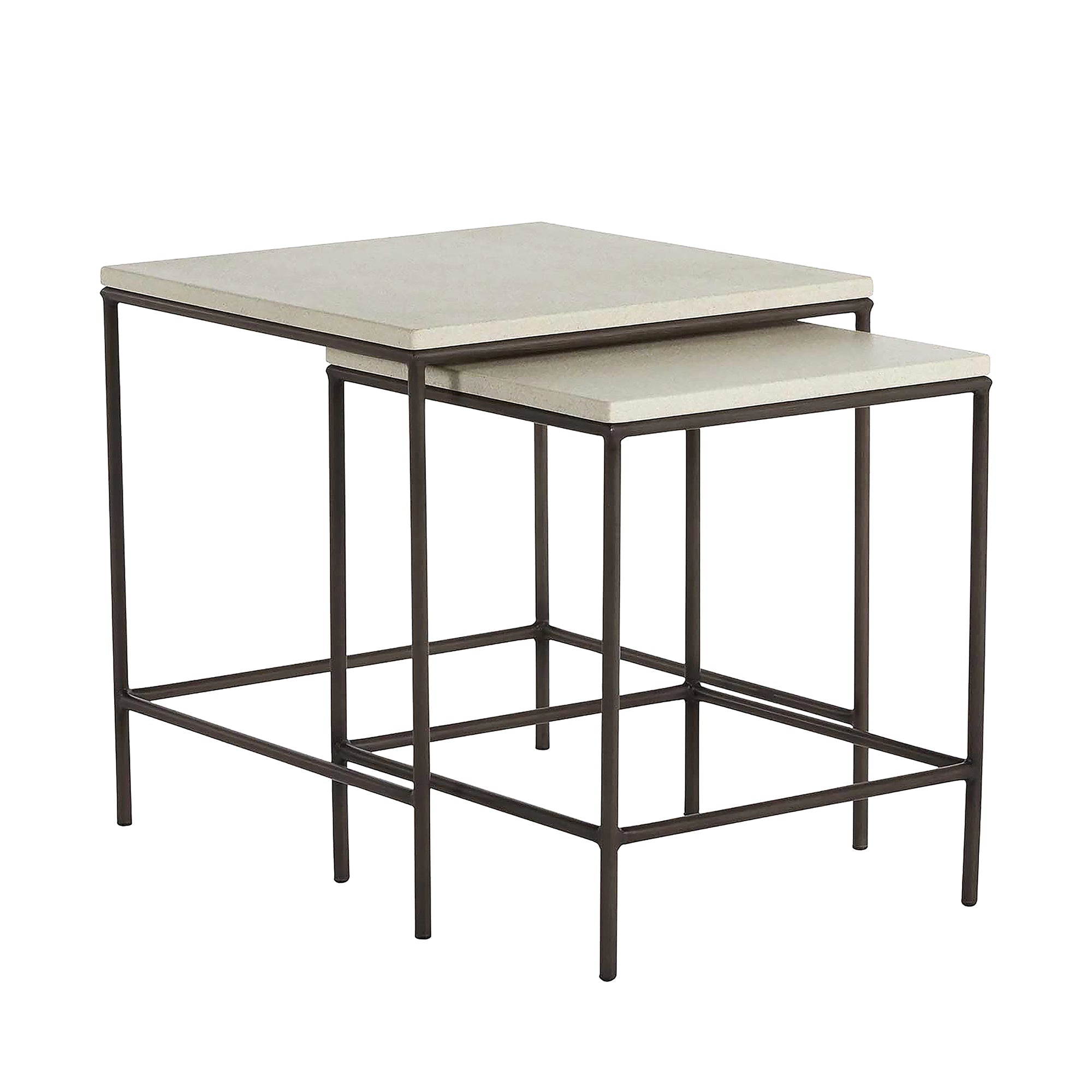 Abby Wrought Iron Square Outdoor Stacking Table