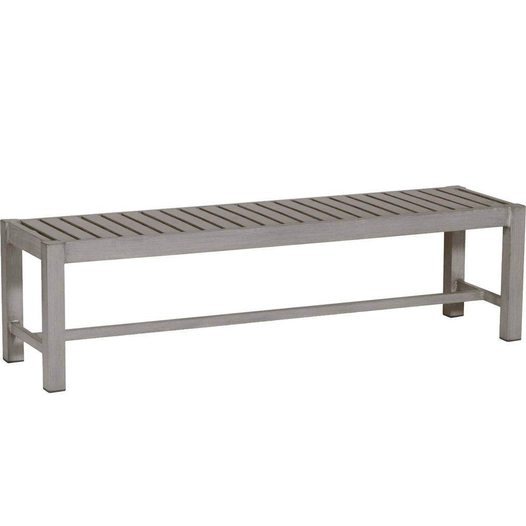 Club Aluminum Backless Outdoor Bench