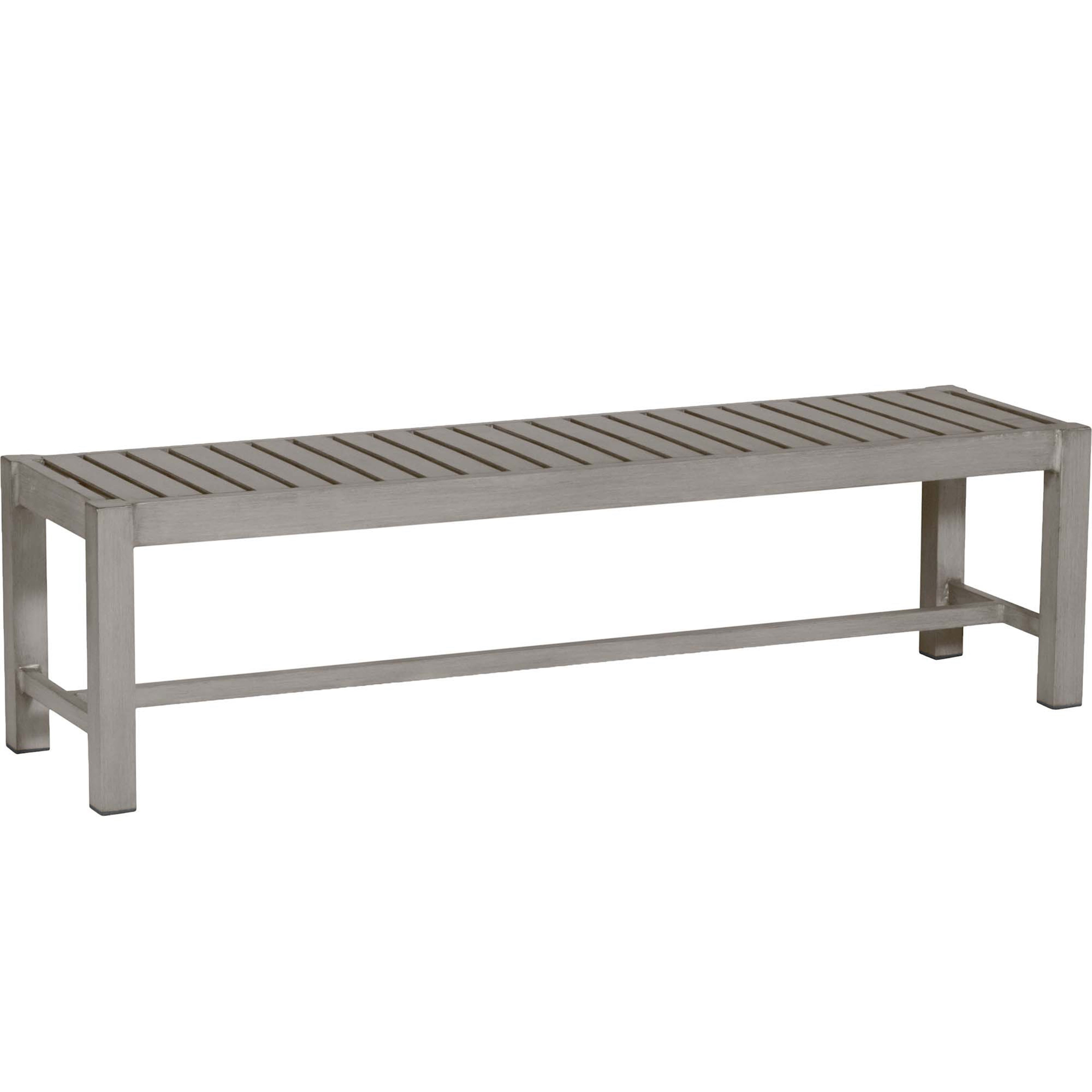 Club Aluminum Backless Outdoor Bench