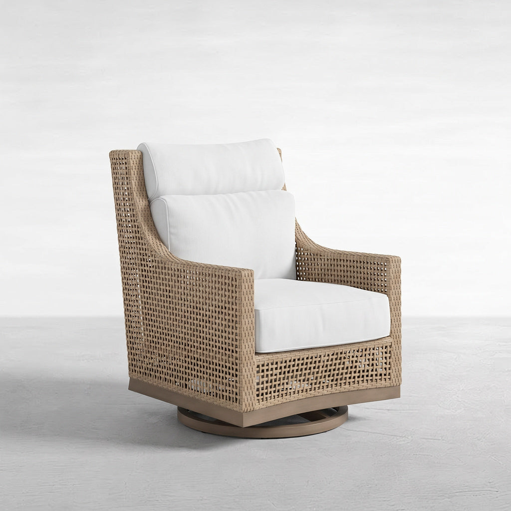 Peninsula Wicker Outdoor Swivel Glide Chair